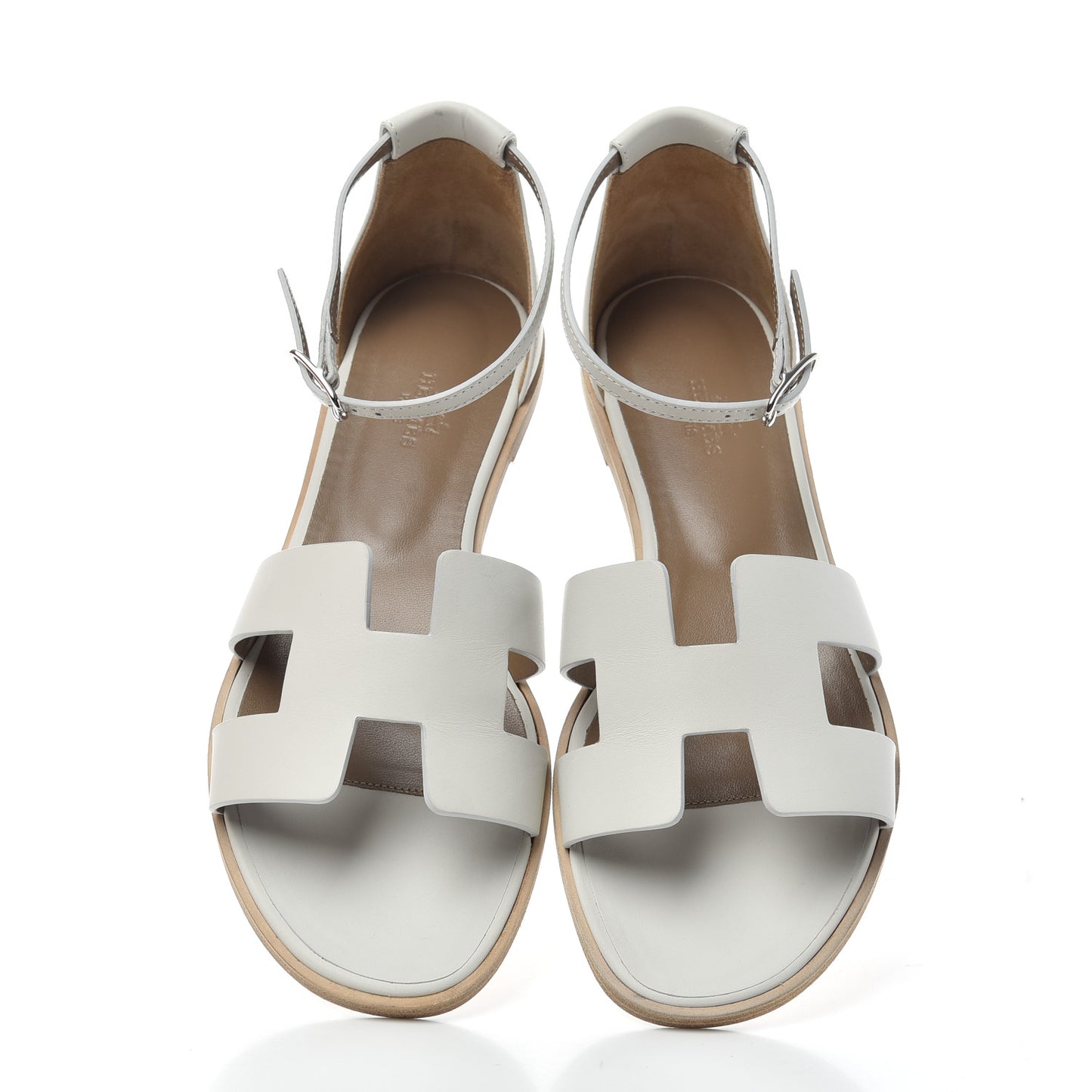 Calfskin Santorini Sandals 39 White