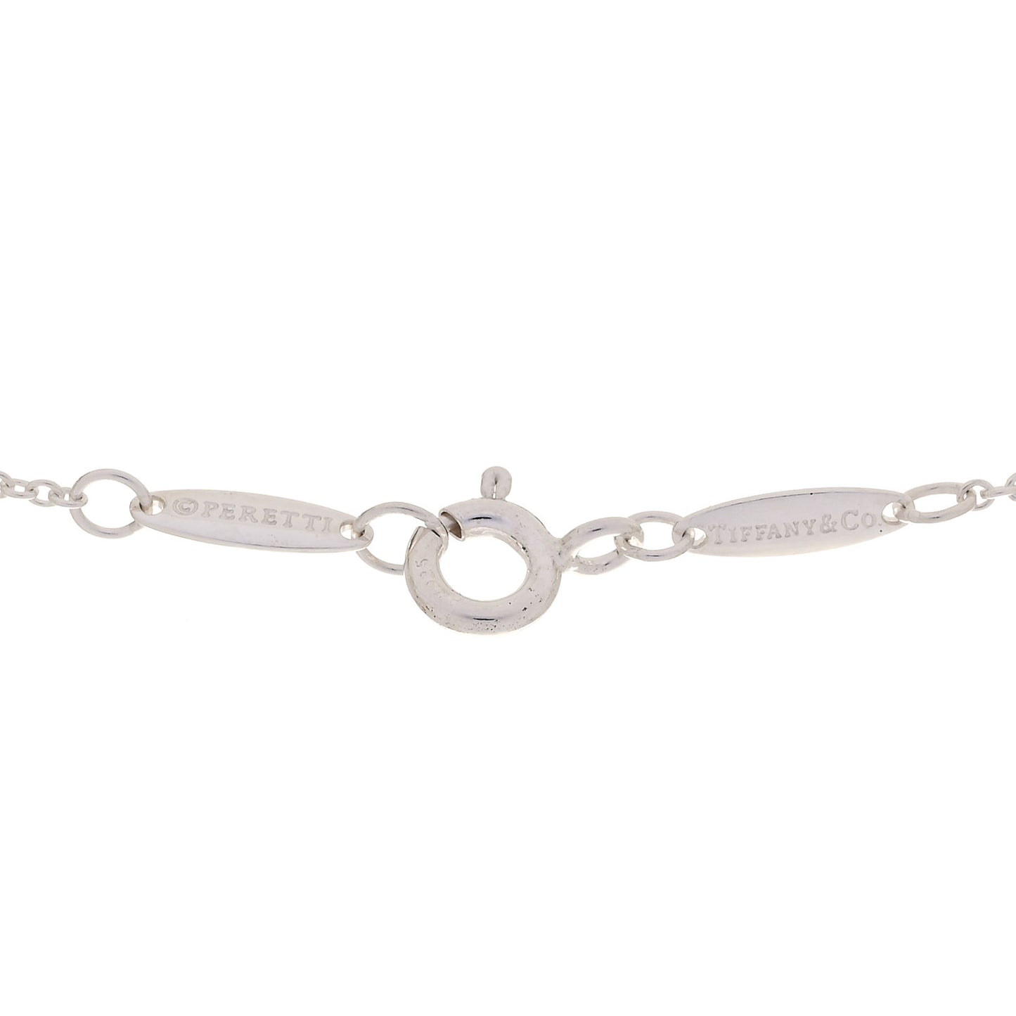 Sterling Silver Elsa Peretti Two Carat Faceted Pendant Necklace