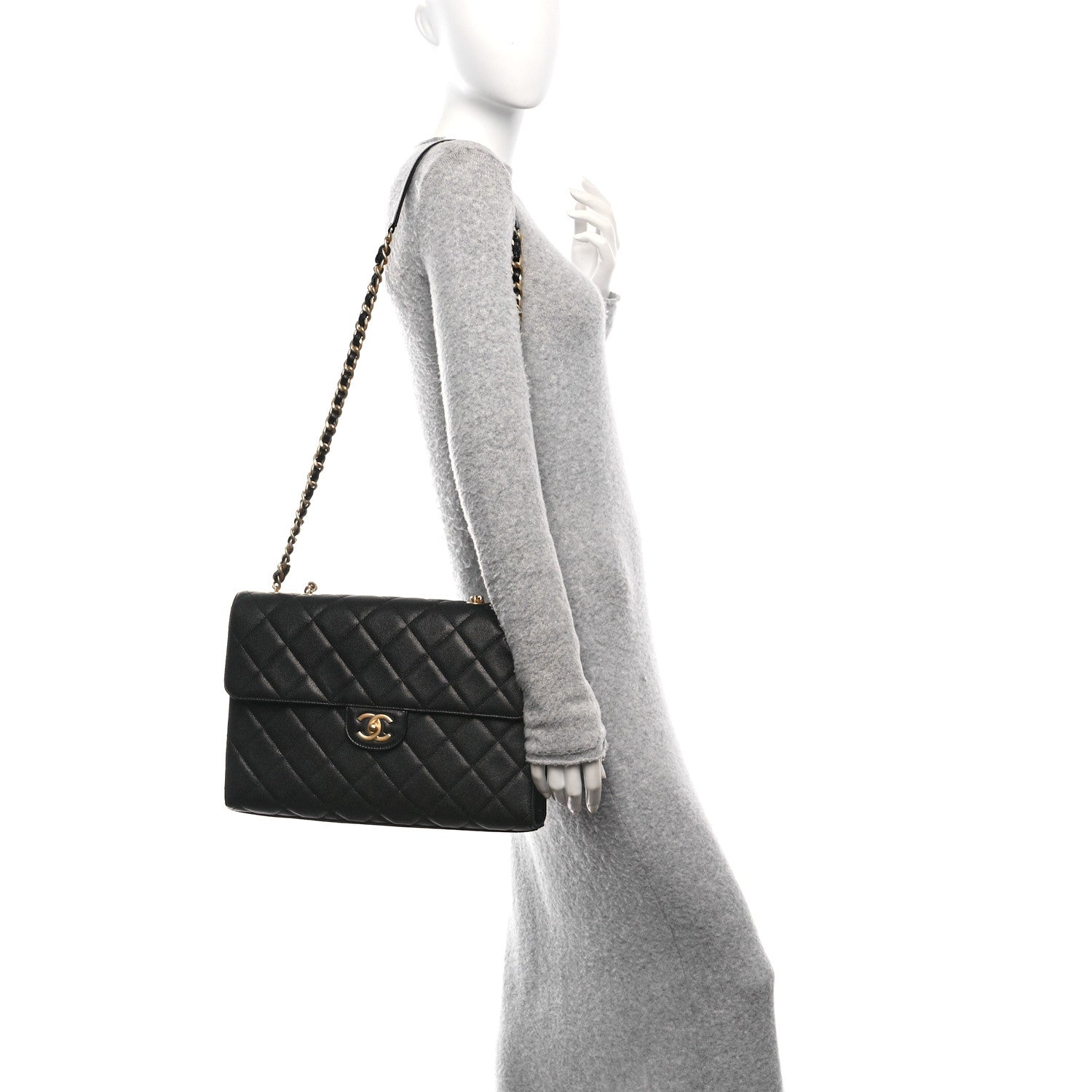 Chanel Caviar Quilted Carry Me Top Handle Flap Black 2 of 11