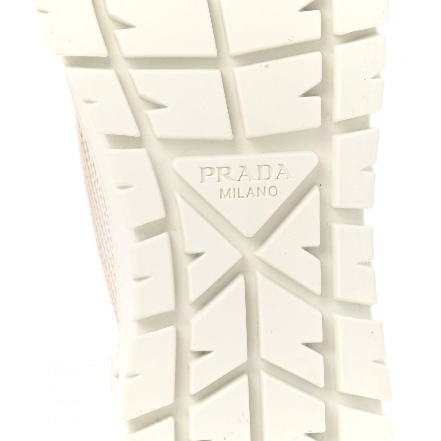 Paillettes Triangle Logo Double Wheel 50mm Sneakers 37 White