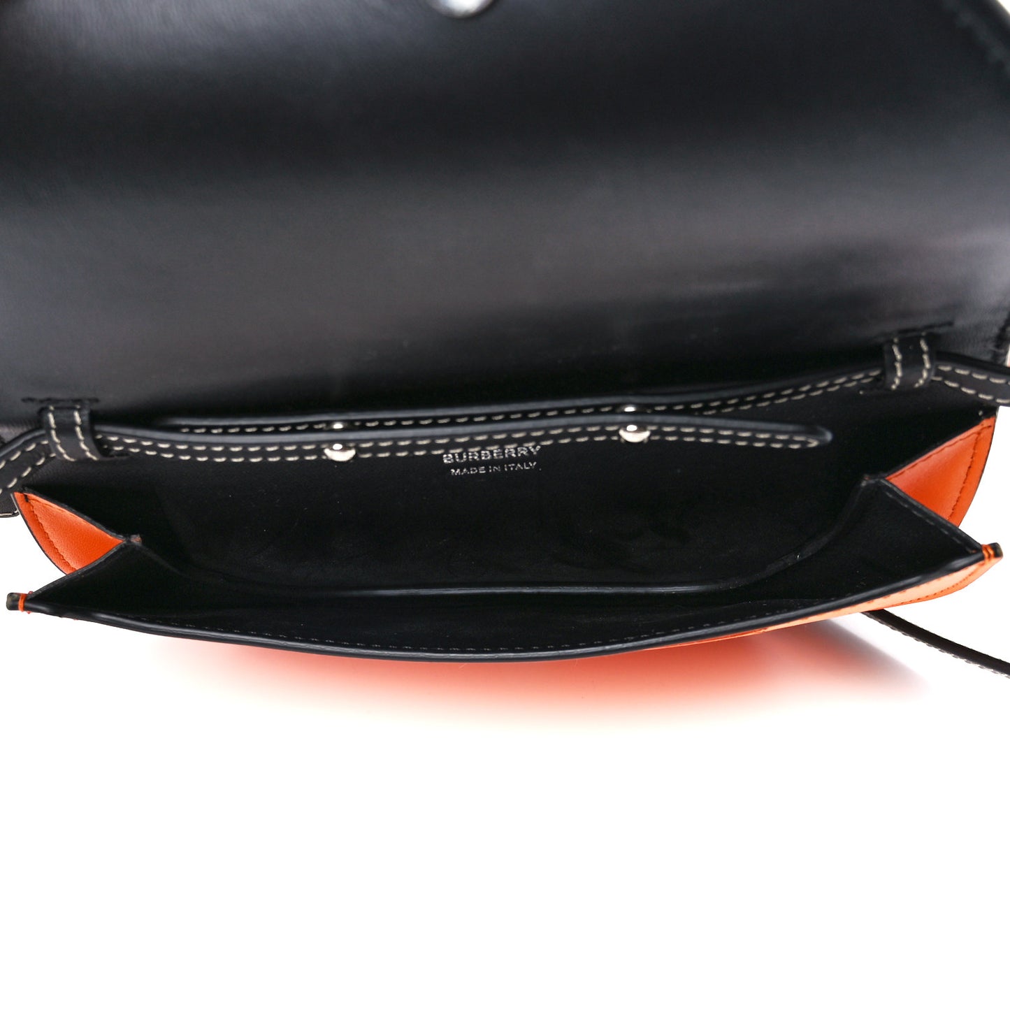 Smooth Calfskin Double Olympia Shoulder Bag Deep Orange