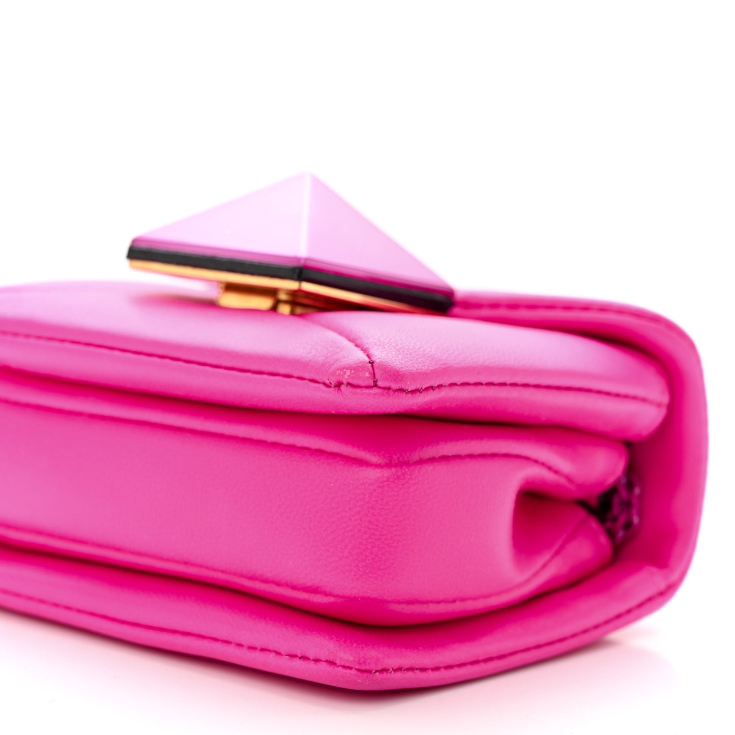 Nappa Tonal Monochrome Micro One Stud Chain Bag Pink PP