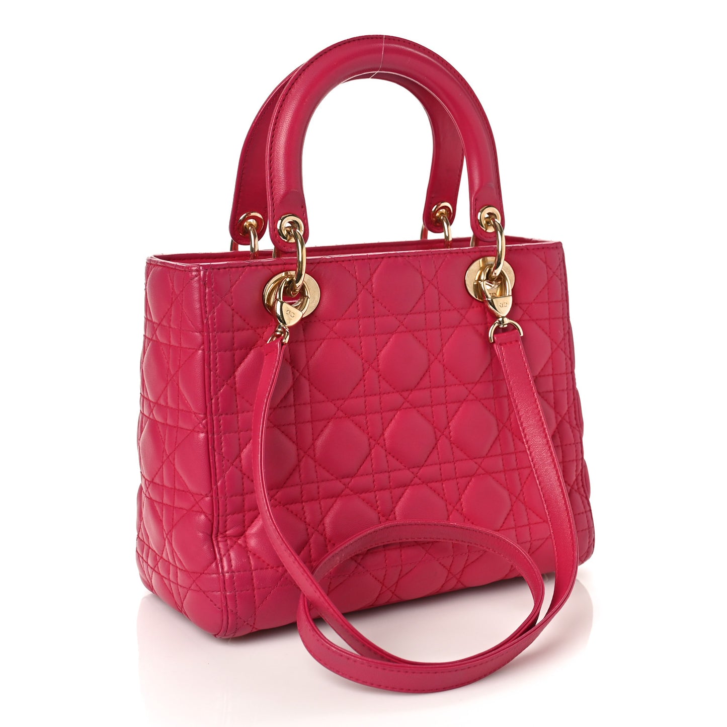 Lambskin Cannage Medium Lady Dior Pink