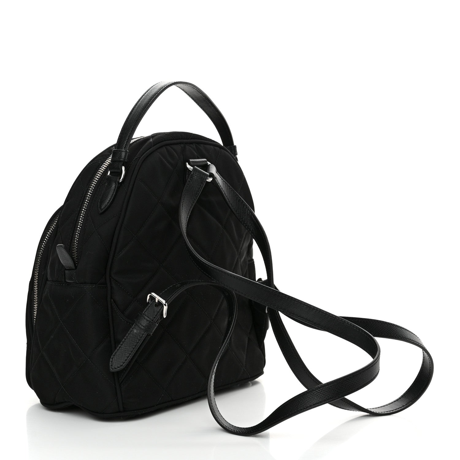 Prada Nylon Tessuto Impuntu Quilted Backpack Black 3 of 10