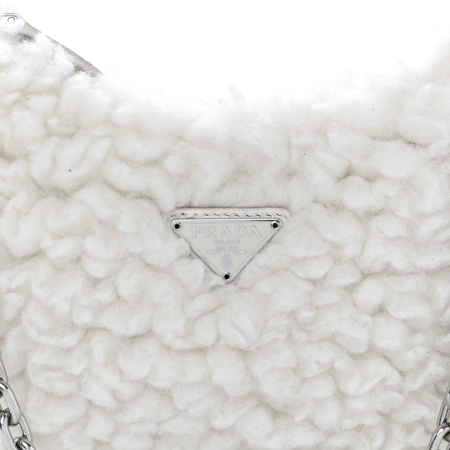 Prada Wool Cashmere Re-Edition 2005 Shoulder Bag Naturale 8 of 10