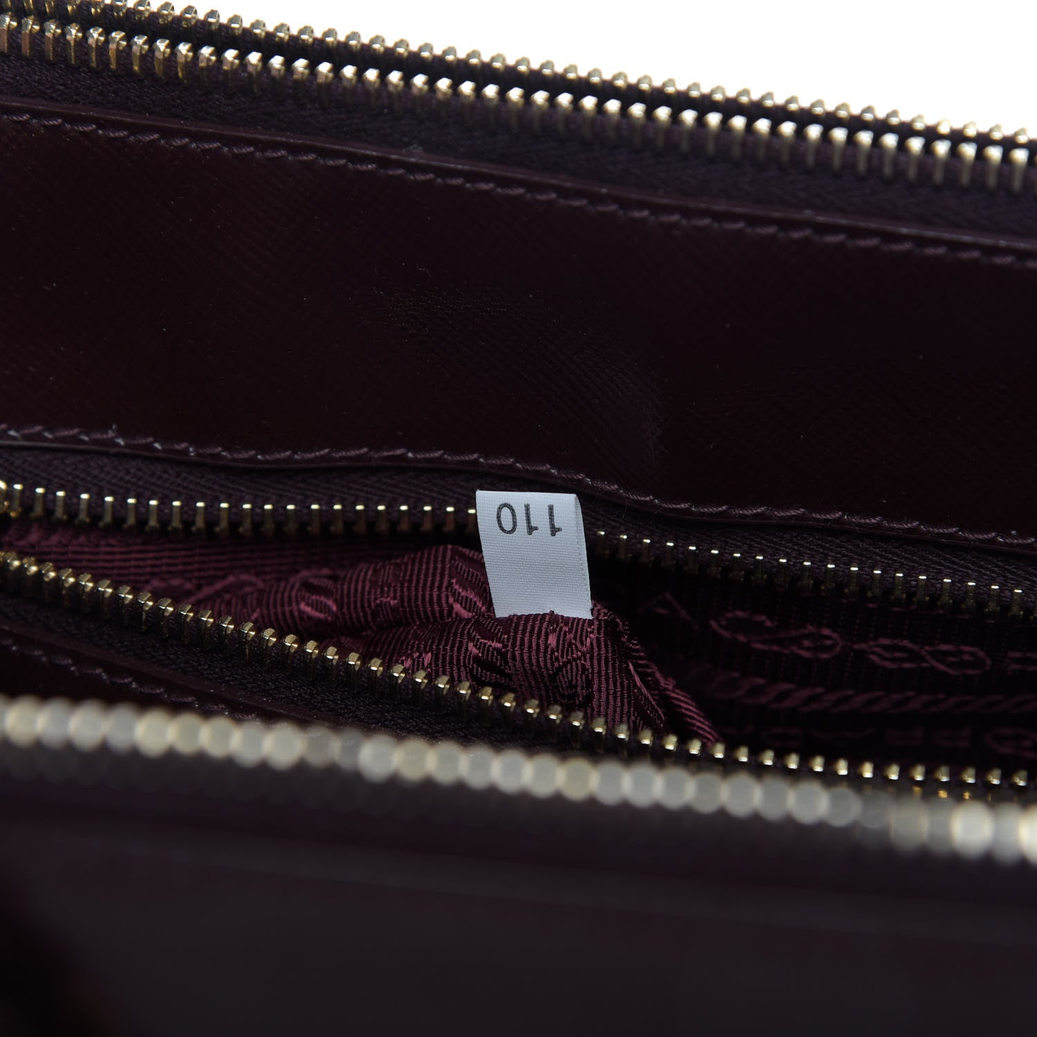 Prada Saffiano Vernice Mini Galleria Double Zip Tote Granato 9 of 9