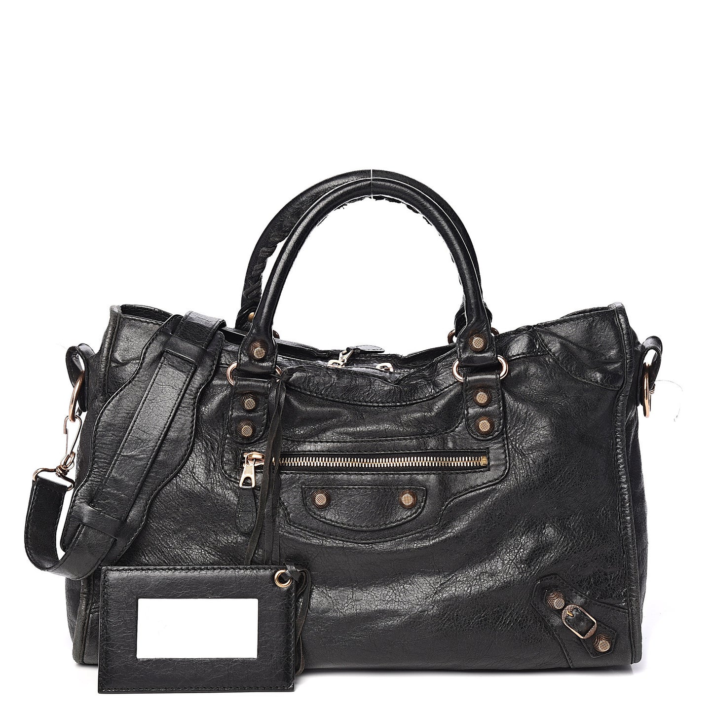 Agneau Giant 12 Rose Gold Hardware City Black