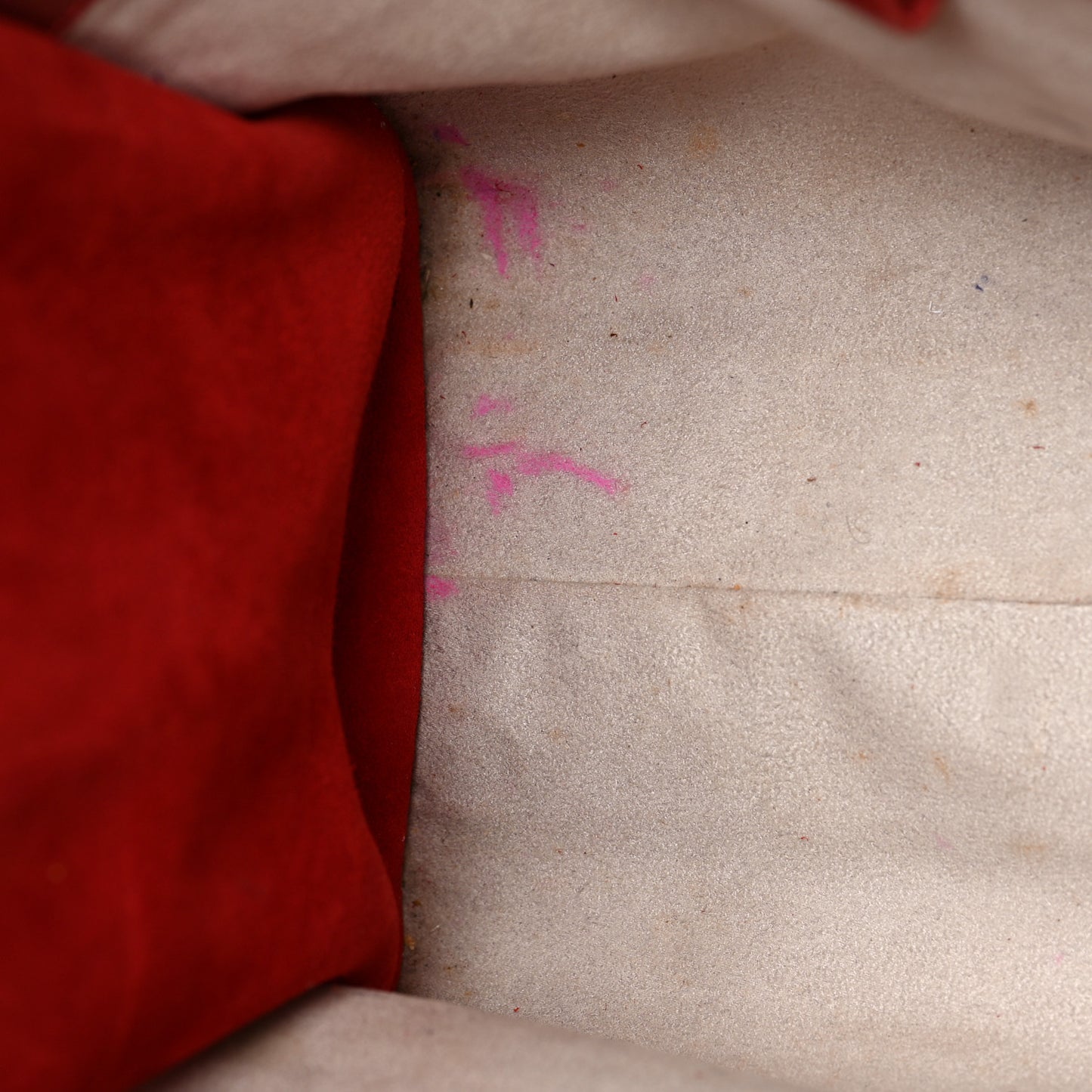 Suede Riley Tote Red