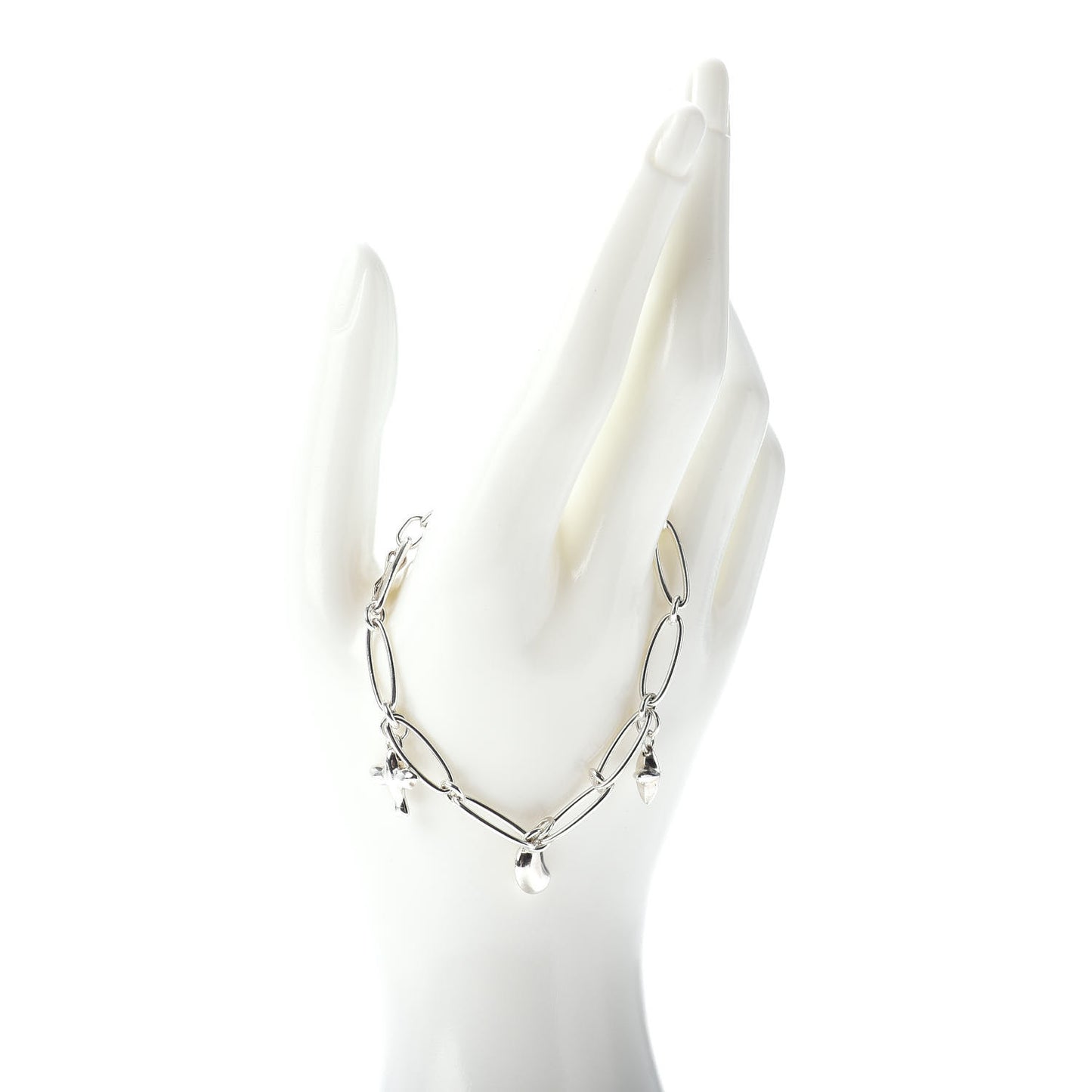 Sterling Silver Elsa Peretti Five Charm Bracelet