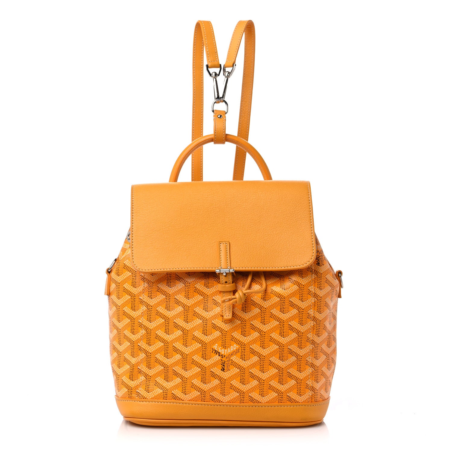 goyard mini alpin backpack Goyard Goyardine Calfskin Mini Alpin Backpack Yellow 1251235 – FASHIONPHILE
