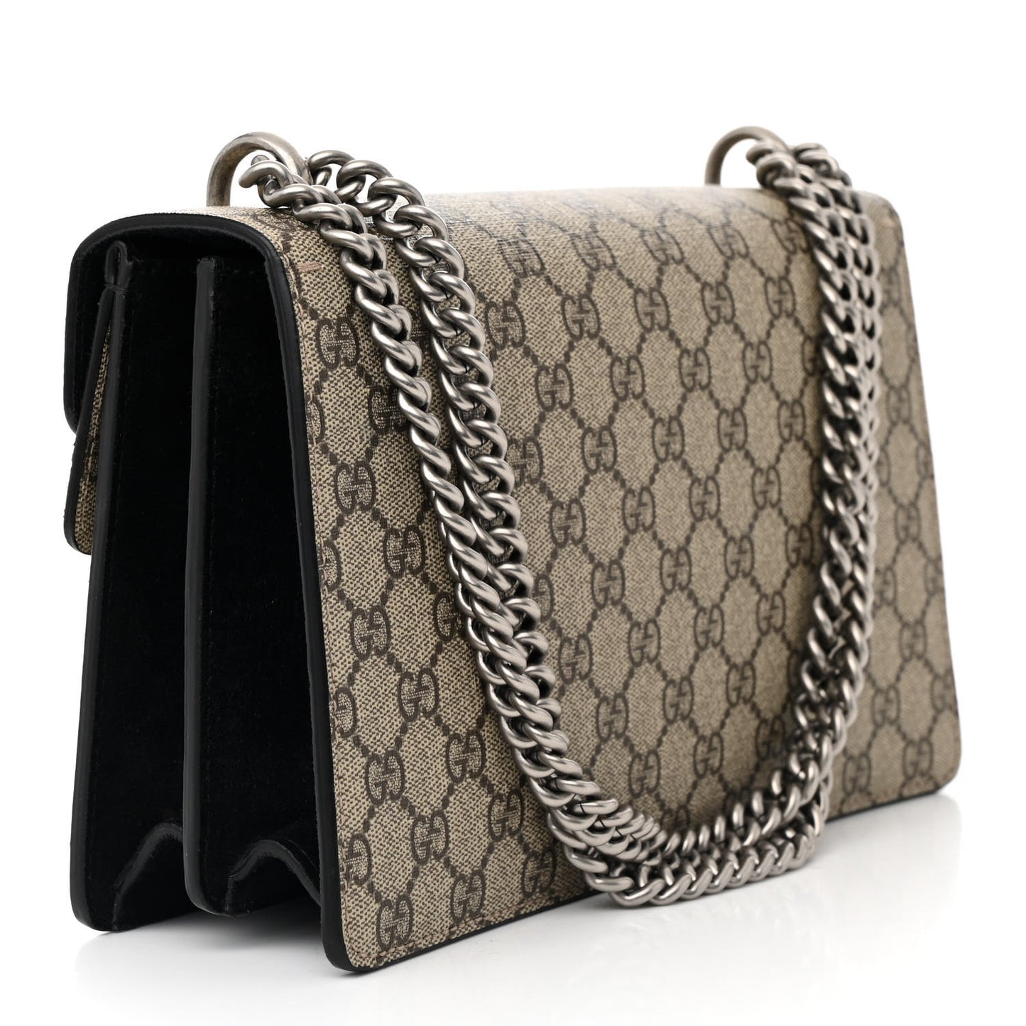 GG Supreme Monogram Small Dionysus Shoulder Bag Black