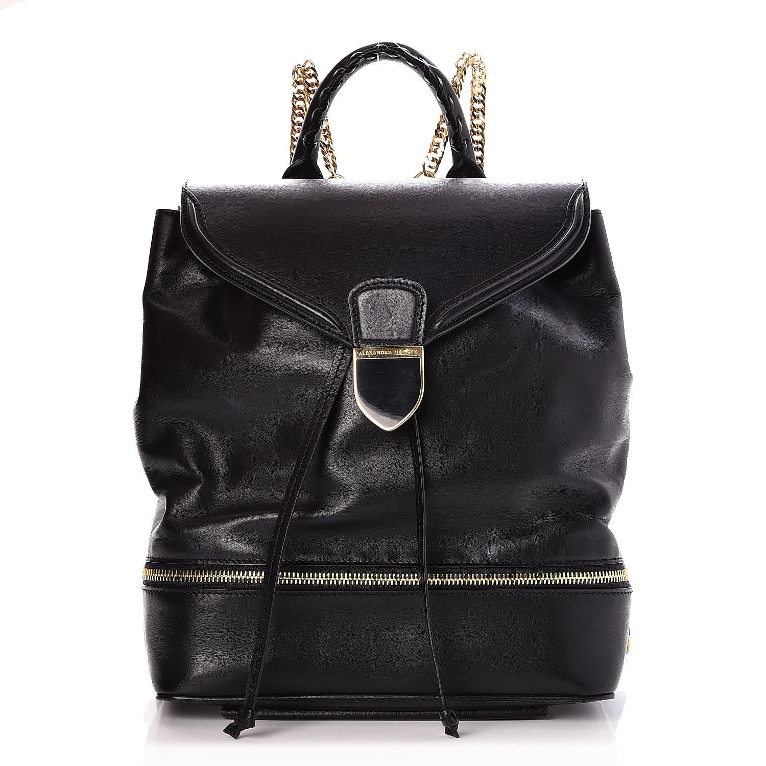 Alexander McQueen Calfskin Small Chain Strap Backpack Black 240710 FASHIONPHILE Alexander McQueen Calfskin Small Chain Strap Backpack Black 240710 FASHIONPHILE