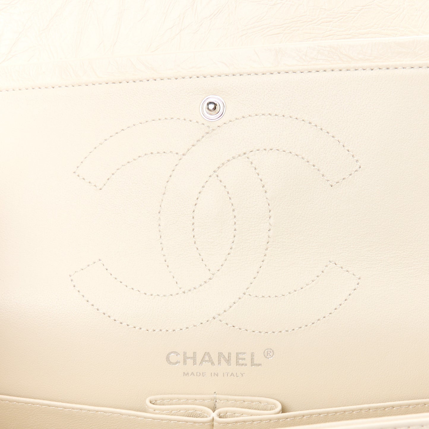 Aged Calfskin Quilted 2.55 Reissue 227 Flap White
