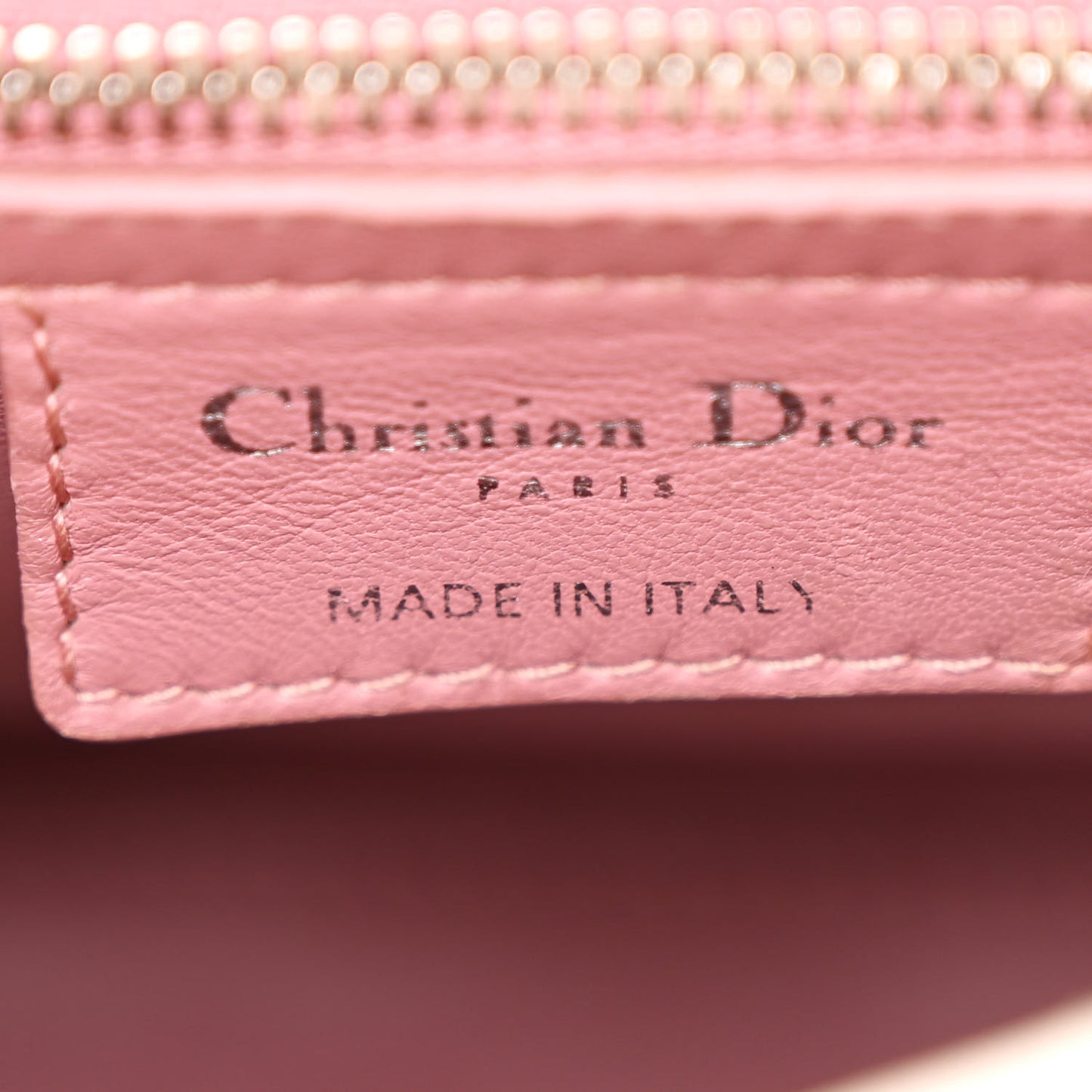 Lambskin Woven Tweed Medium Lady Dior Pink
