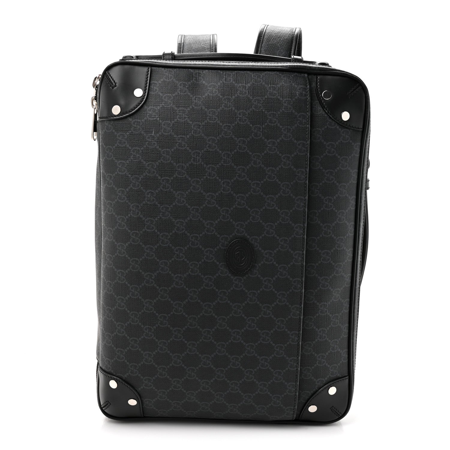m*u様 GUCCI カバン　ケース Gucci GG Supreme Monogram Briefcase Backpack Black Grey 1799760