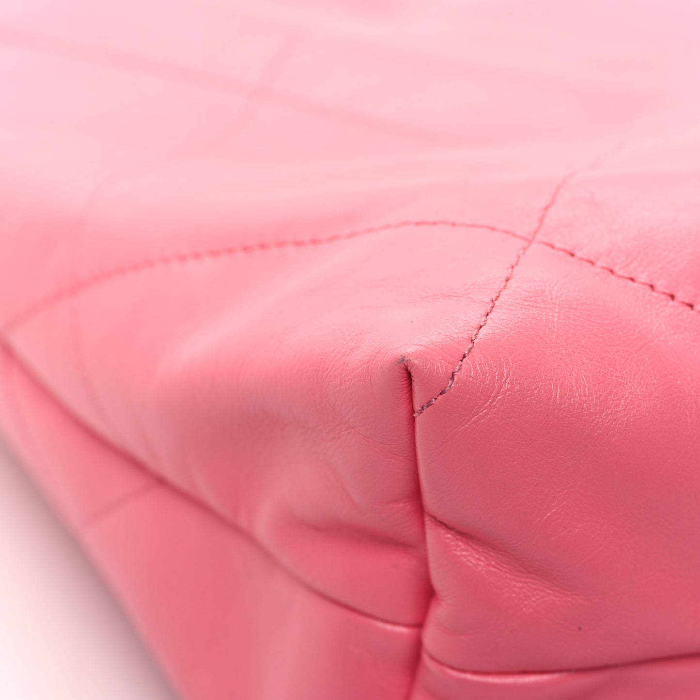 Shiny Calfskin Quilted Large Chanel 22 Coral Pink