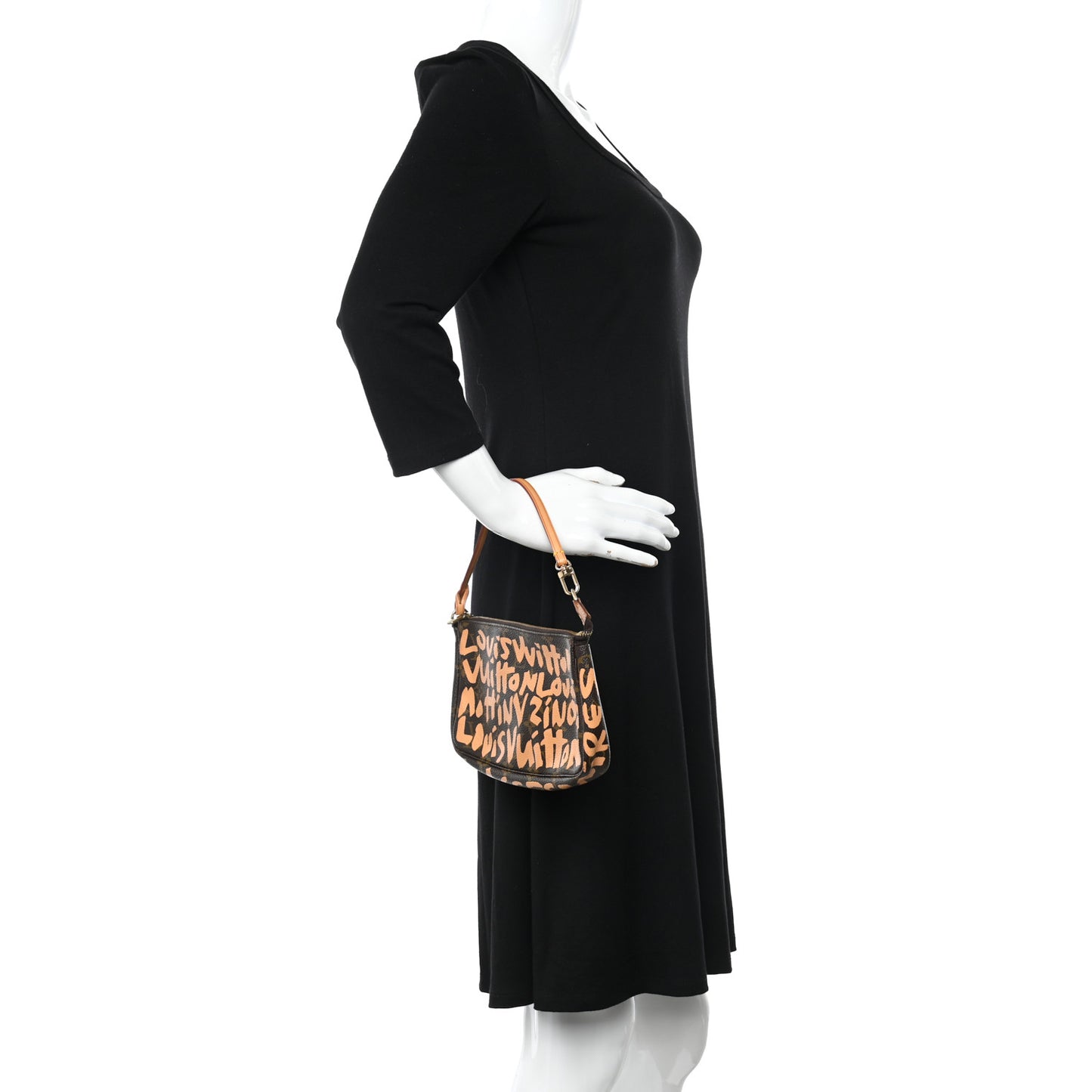 Monogram Graffiti Pochette Accessories Peach
