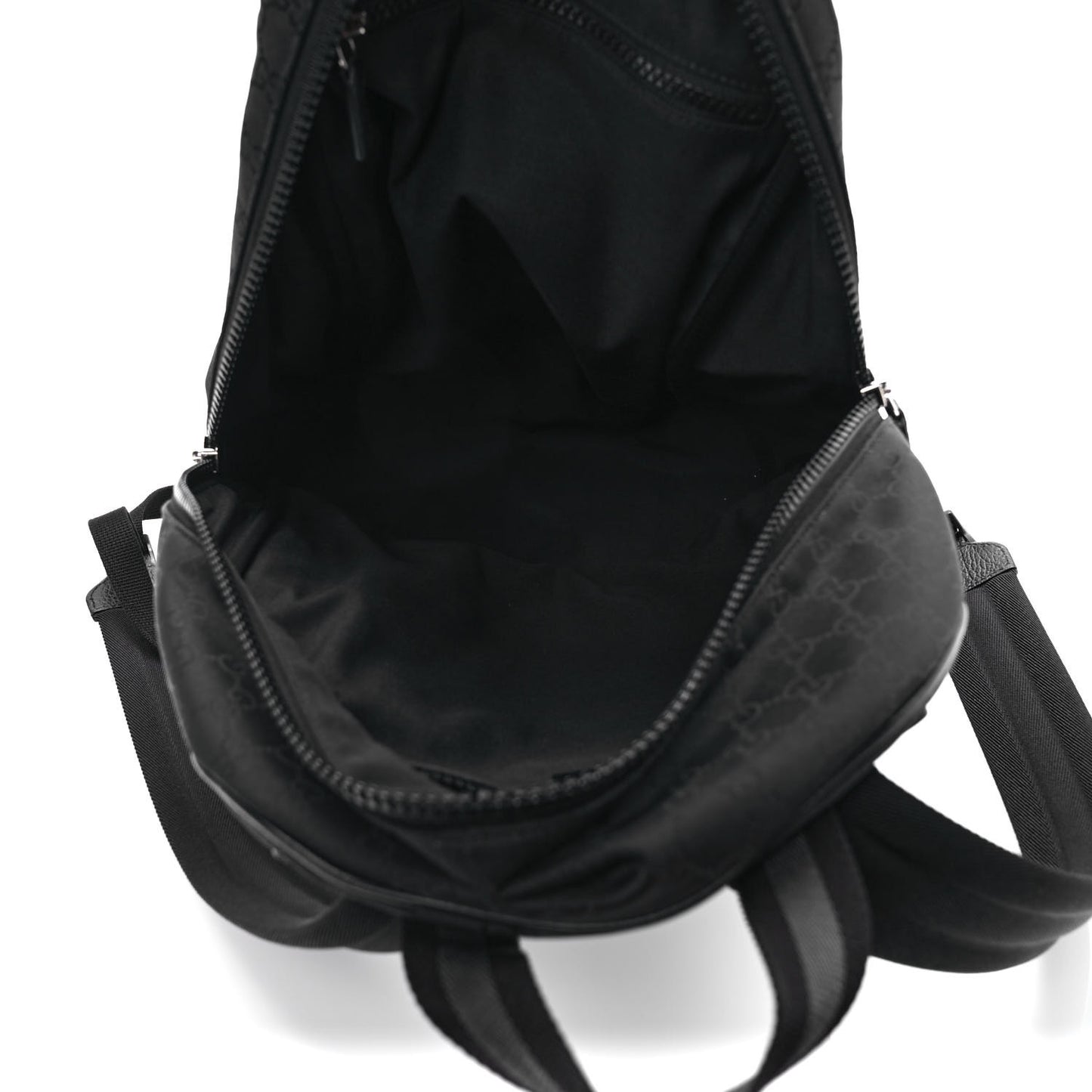 Nylon Monogram Slim Backpack Black