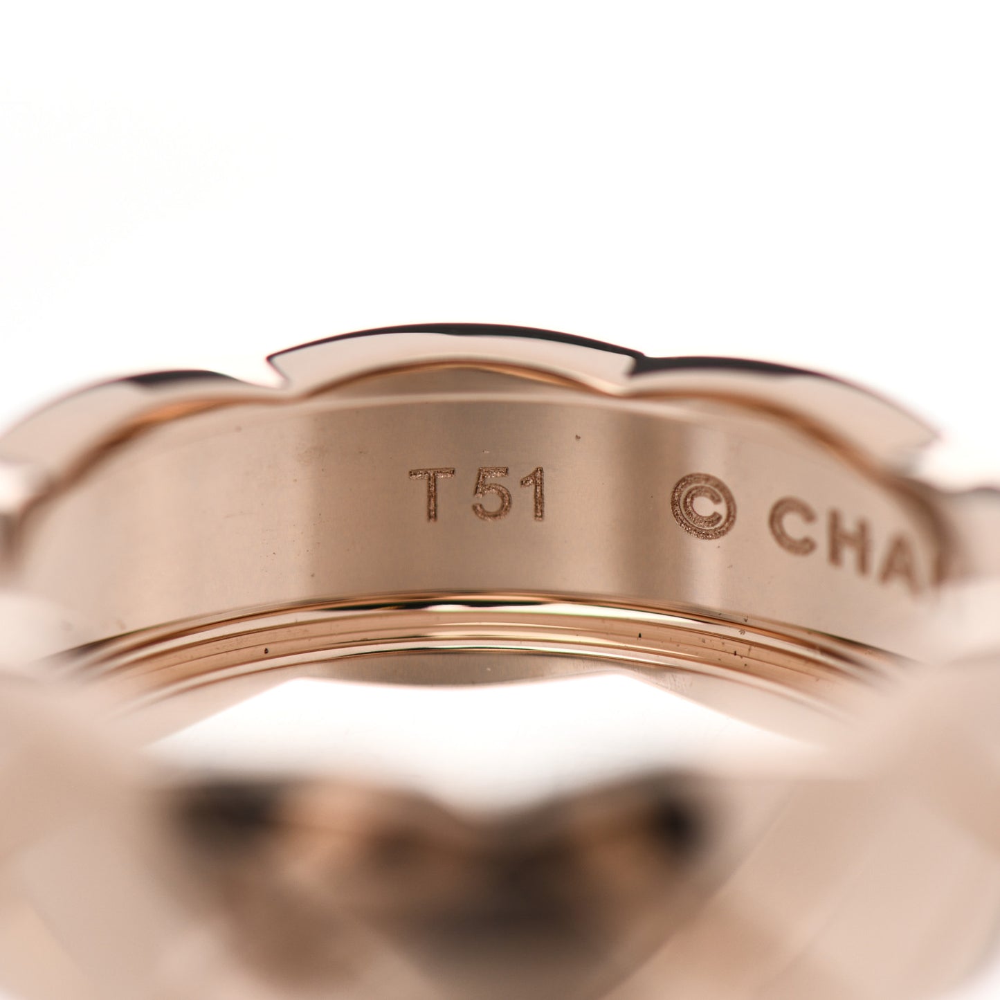 18K Beige Gold Small Coco Crush Ring 51 5.75