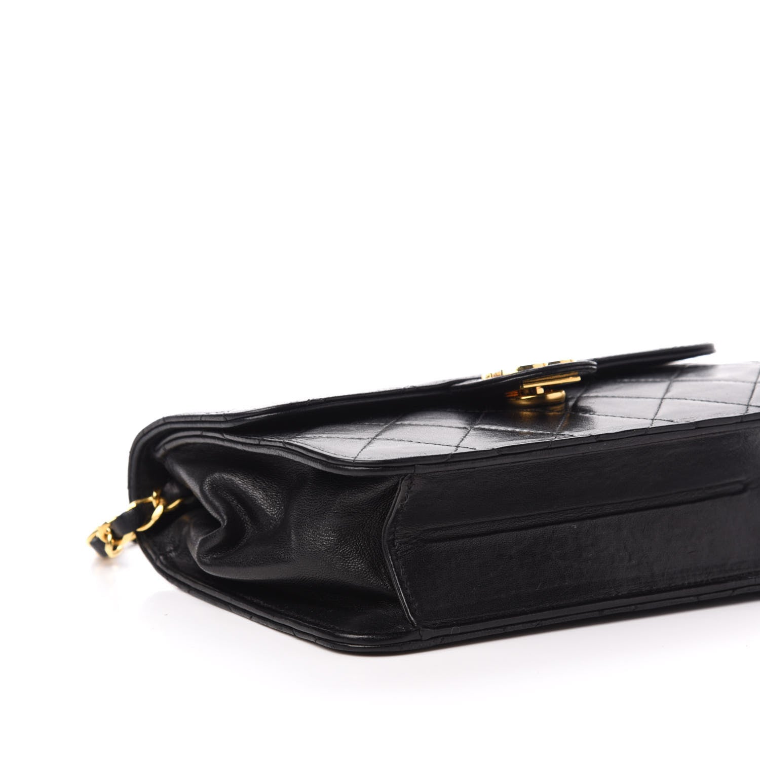 Chanel Lambskin Quilted Mini Square Flap Bag Black 8 of 10