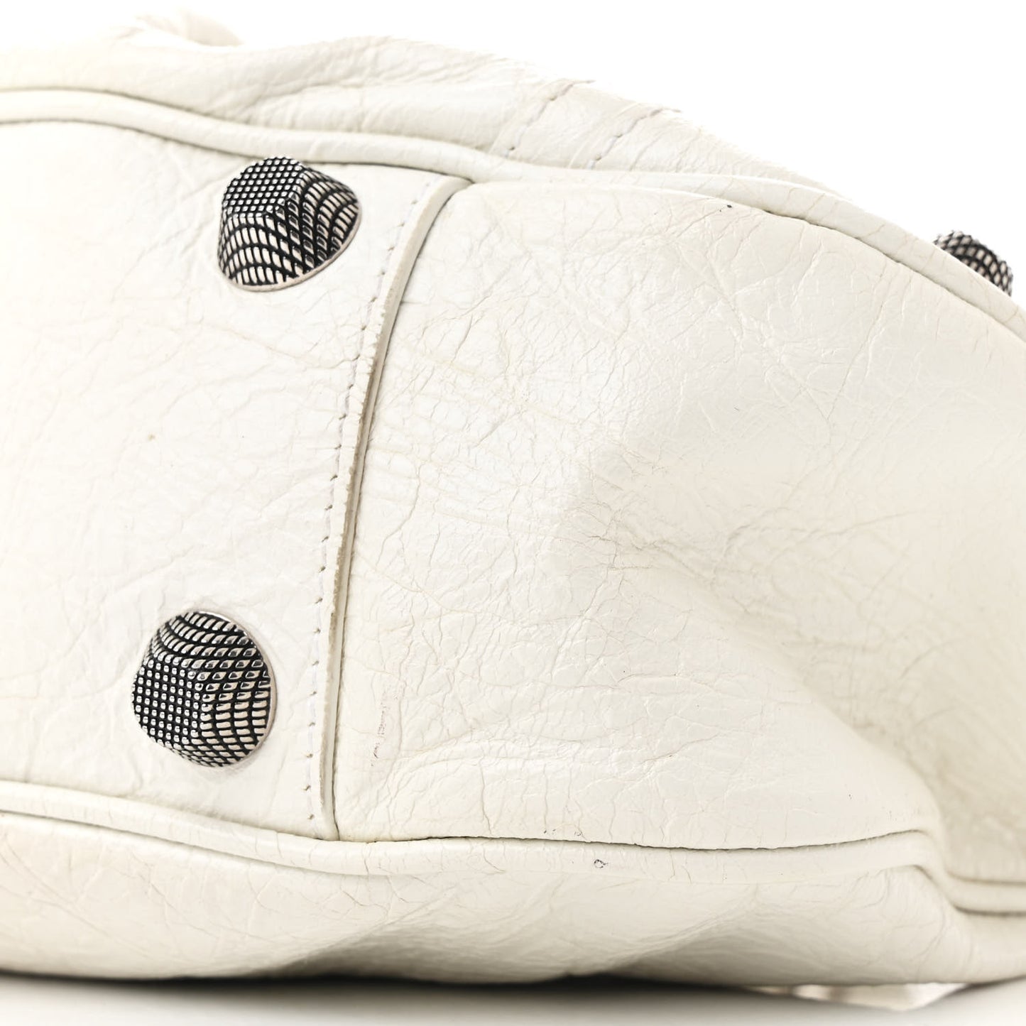 Agneau Arena Small Le Cagole Shoulder Bag Optic White