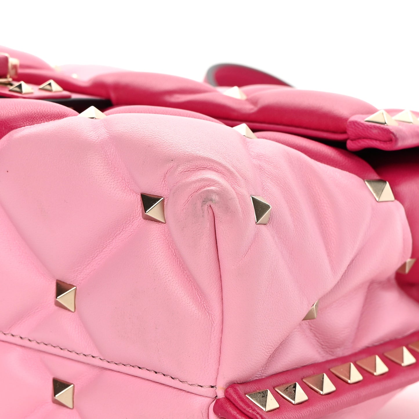 Nappa Medium Candystud Top Handle Bag Absolute Disco Pink