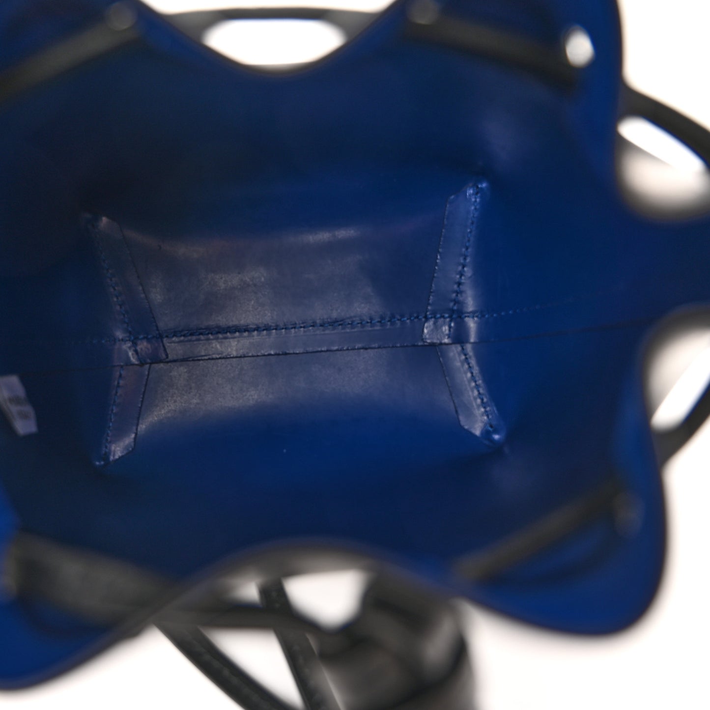 Calfskin Mini Mini Bucket Bag Black Royal Blu