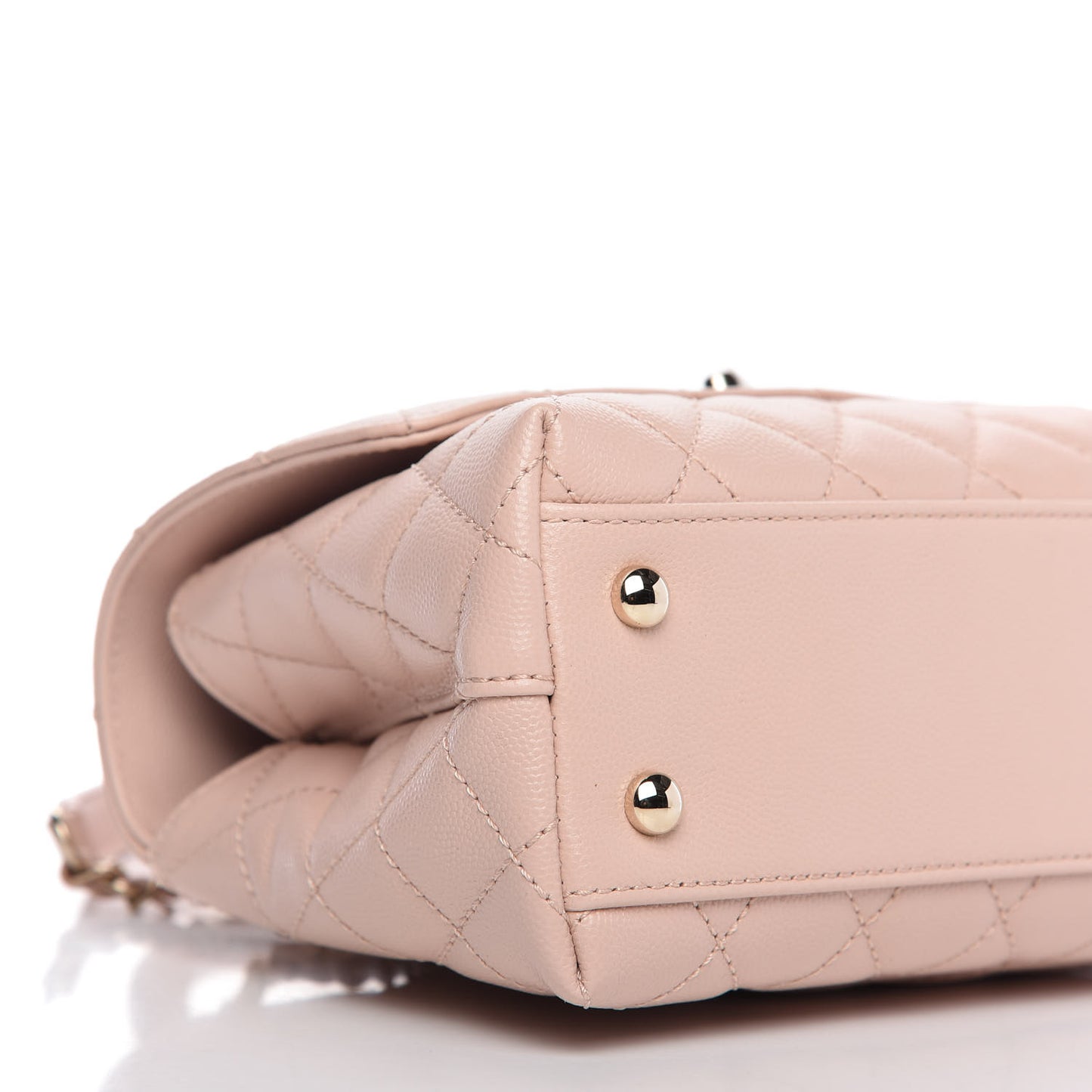 Caviar Quilted Mini Coco Handle Flap Light Pink