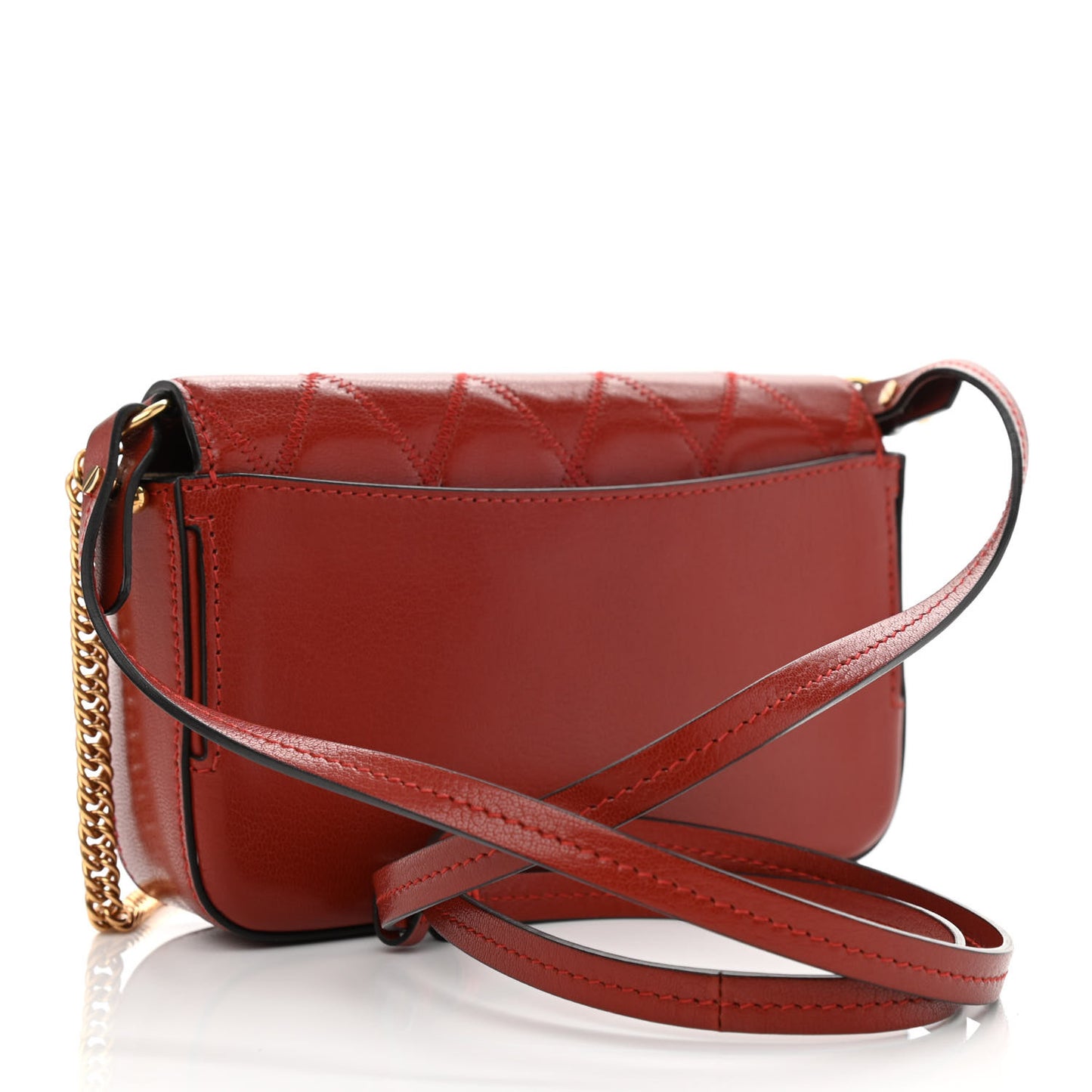 Goatskin Quilted GV3 Mini Pocket Convertible Bag Terracotta