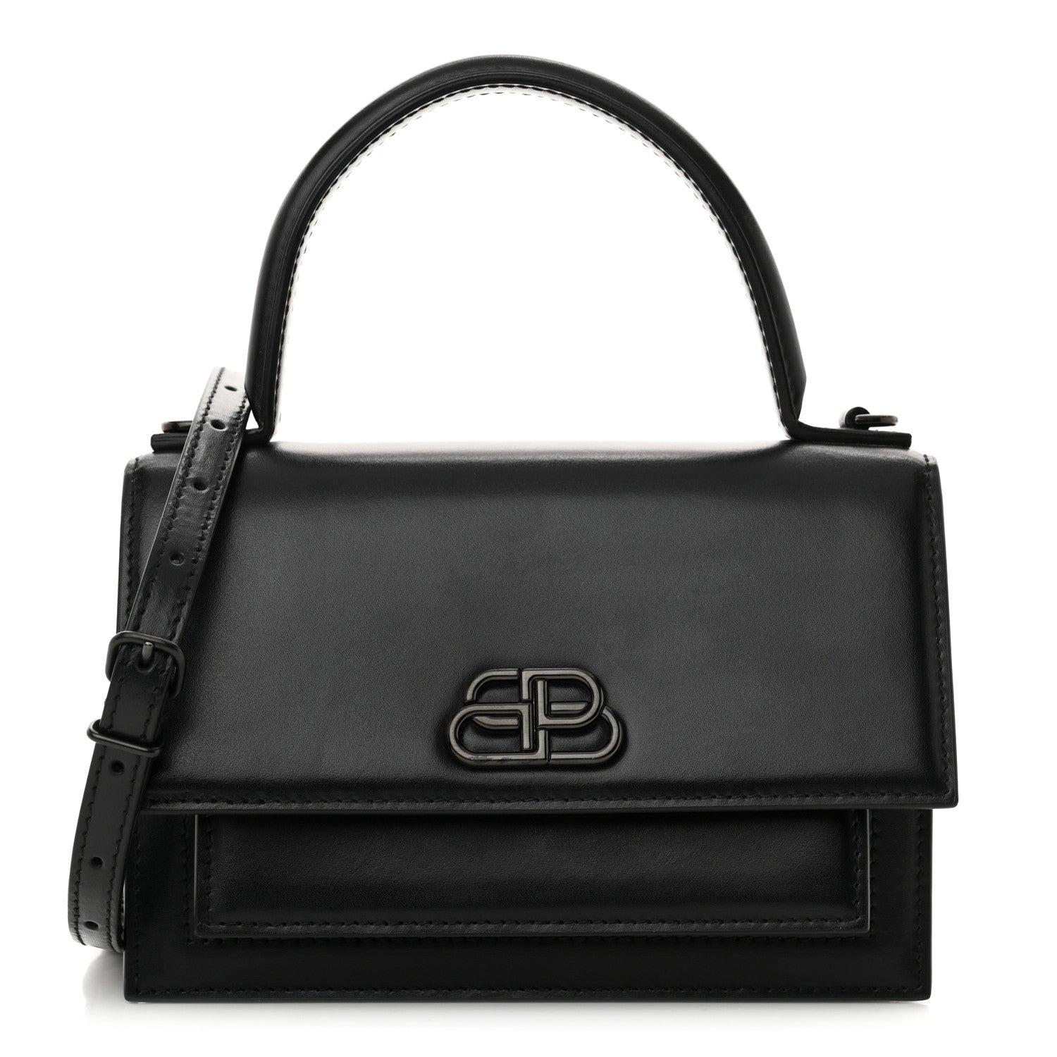 Balenciaga Box Calfskin Monochrome XS Sharp Top Handle Bag