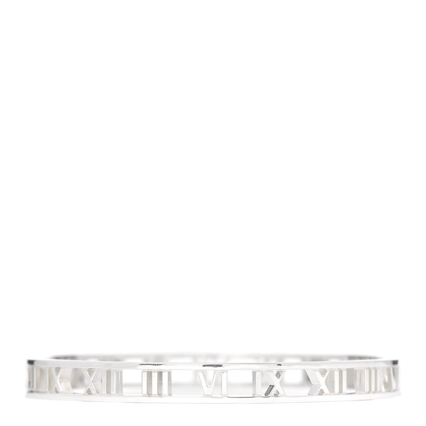 Sterling Silver Narrow Atlas Open Bangle Bracelet