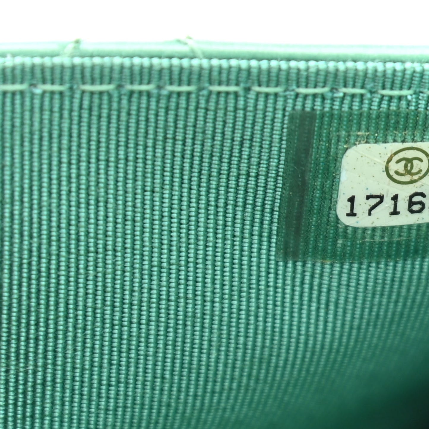 Patent Quilted Wallet On Chain WOC Light Green