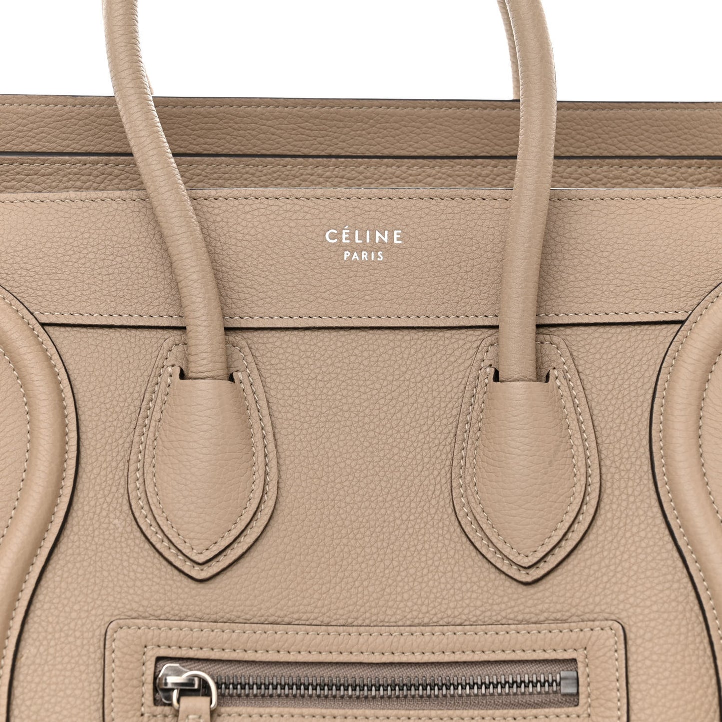 Drummed Calfskin Micro Luggage Dune