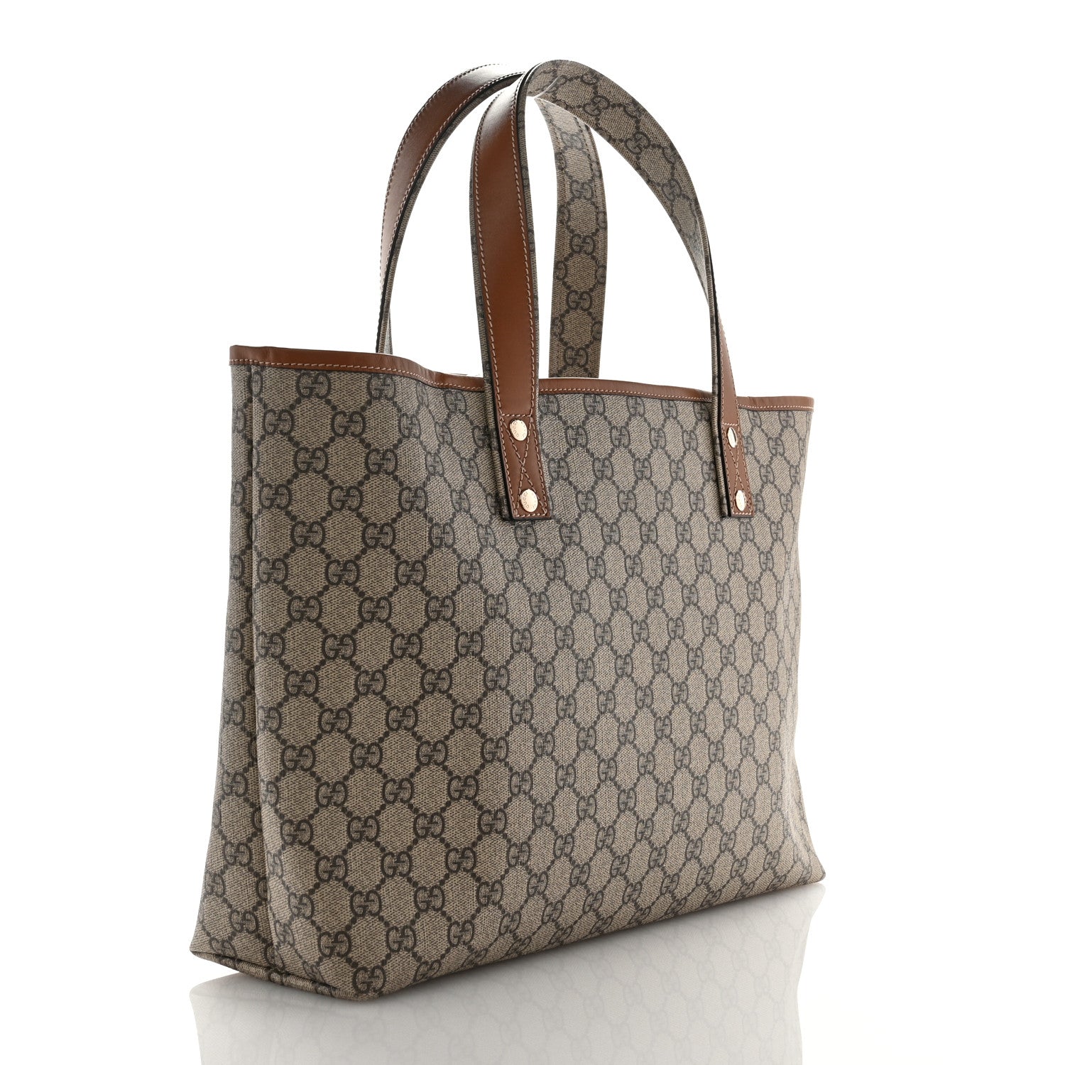 Gucci GG Plus Monogram Medium Signature Web Loop Tote Brown 3 of 10