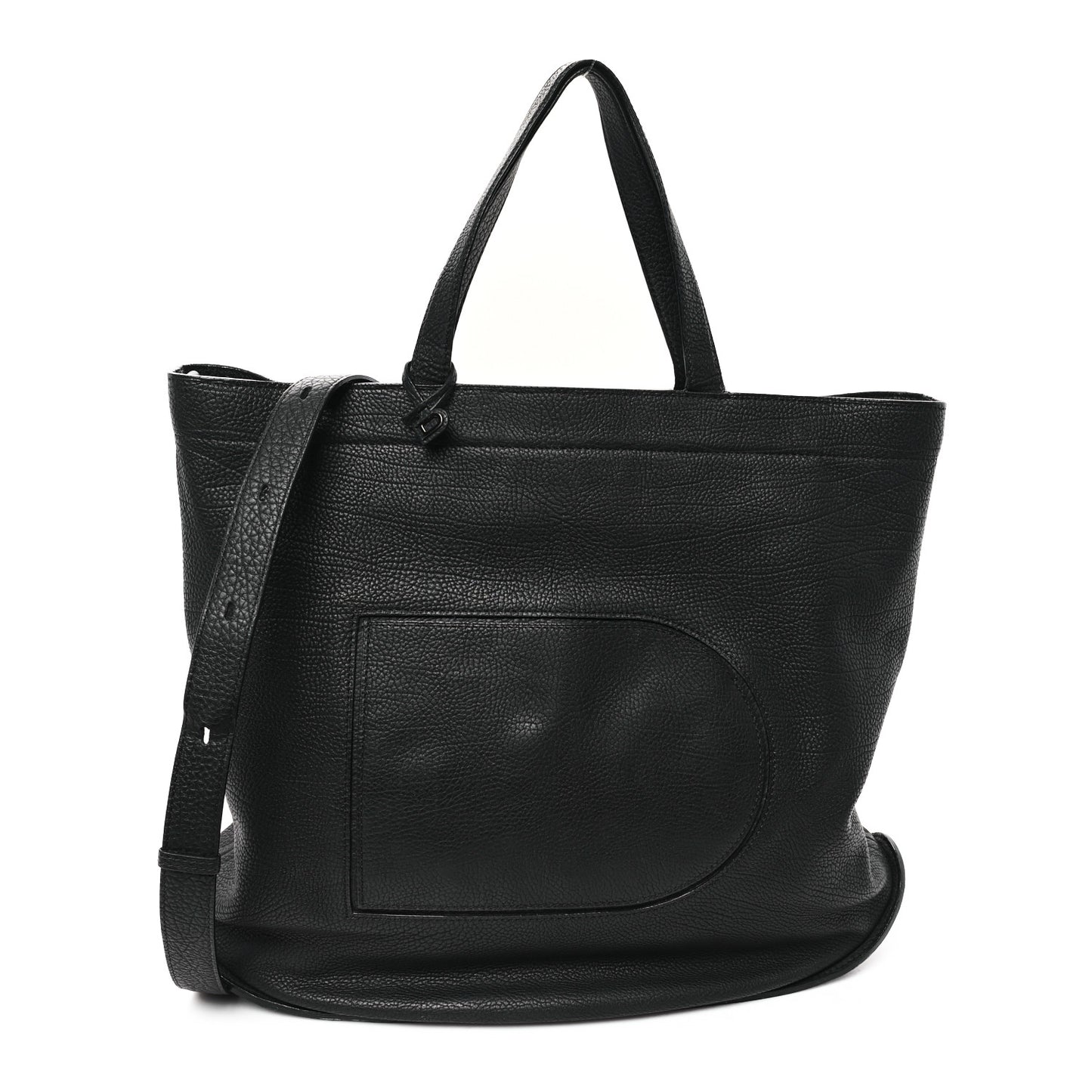 Grained Calfskin Le Pin Tote Black