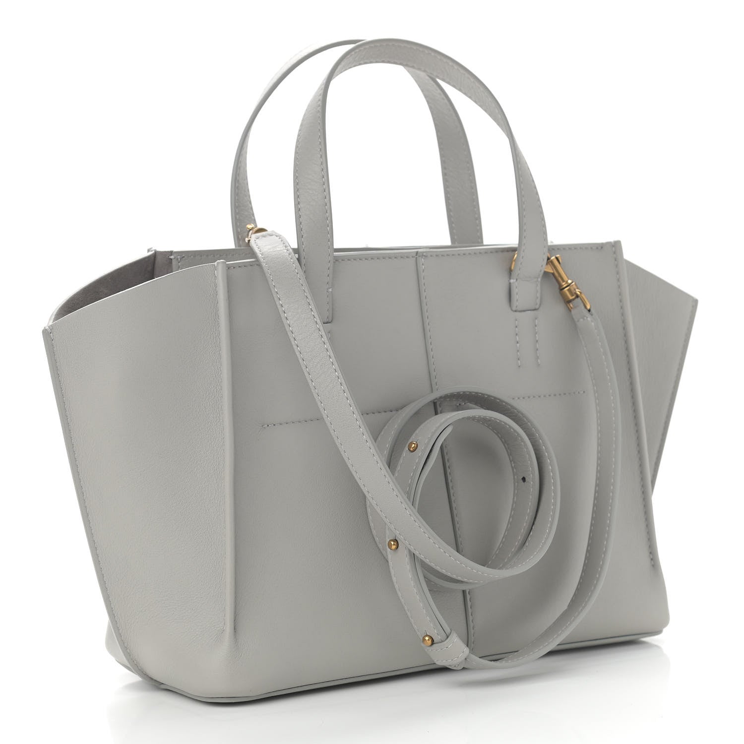 Mansur Gavriel Calfskin Mini Zip Multitude Tote Stone 3 of 13