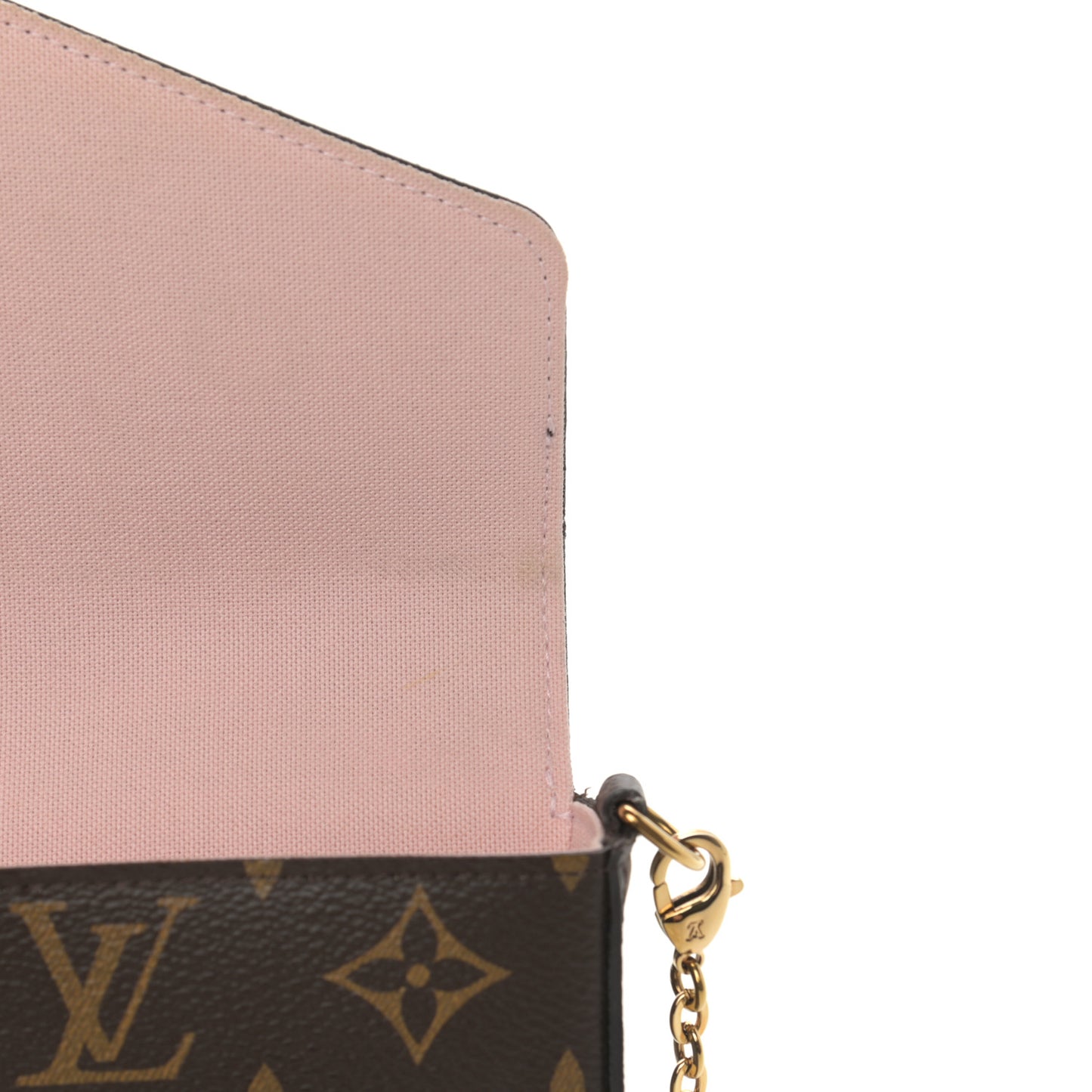 Monogram Valentine Dog Pochette Felicie Chain Wallet