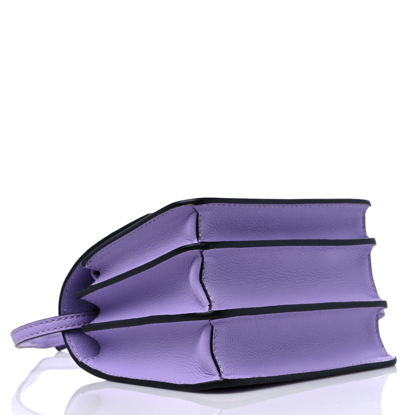 Grained Calfskin La Medusa Shoulder Bag Lilac