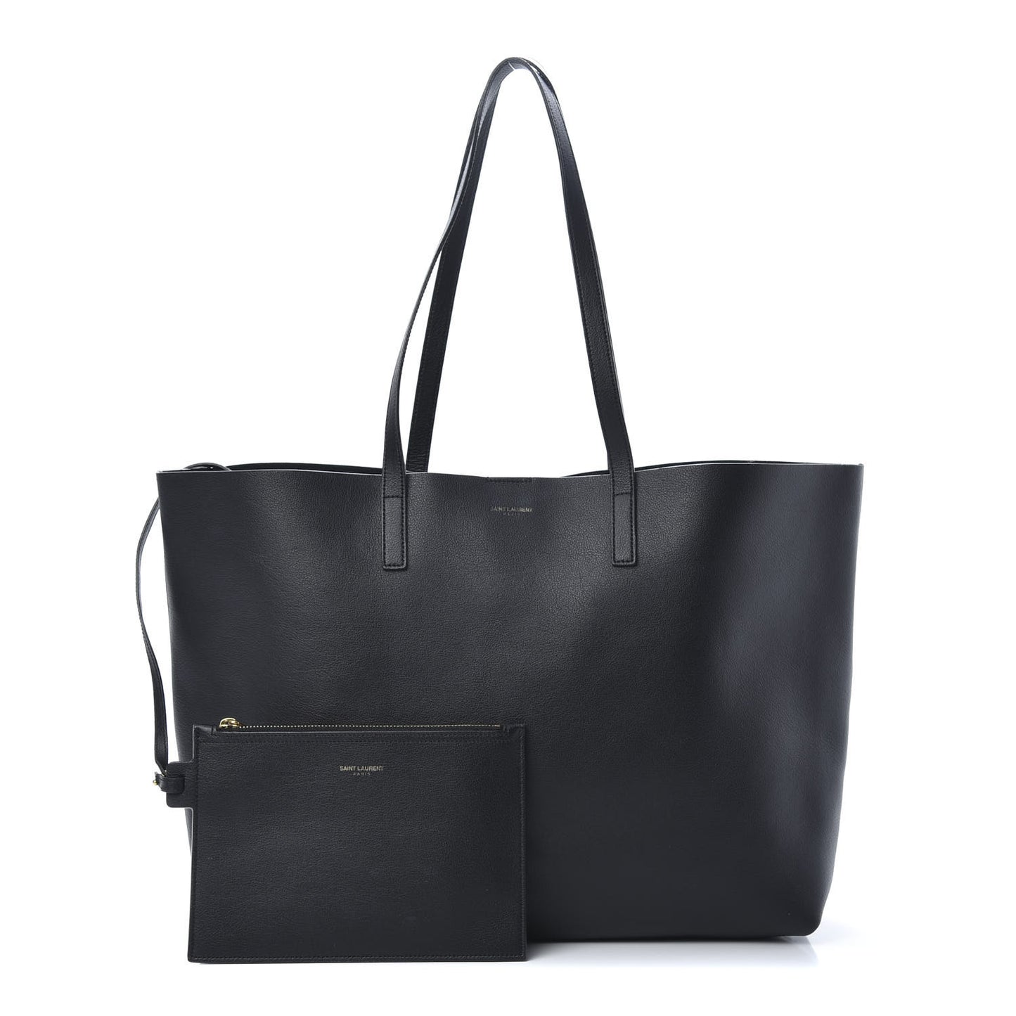 Calfskin Large Shopping Tote Black
