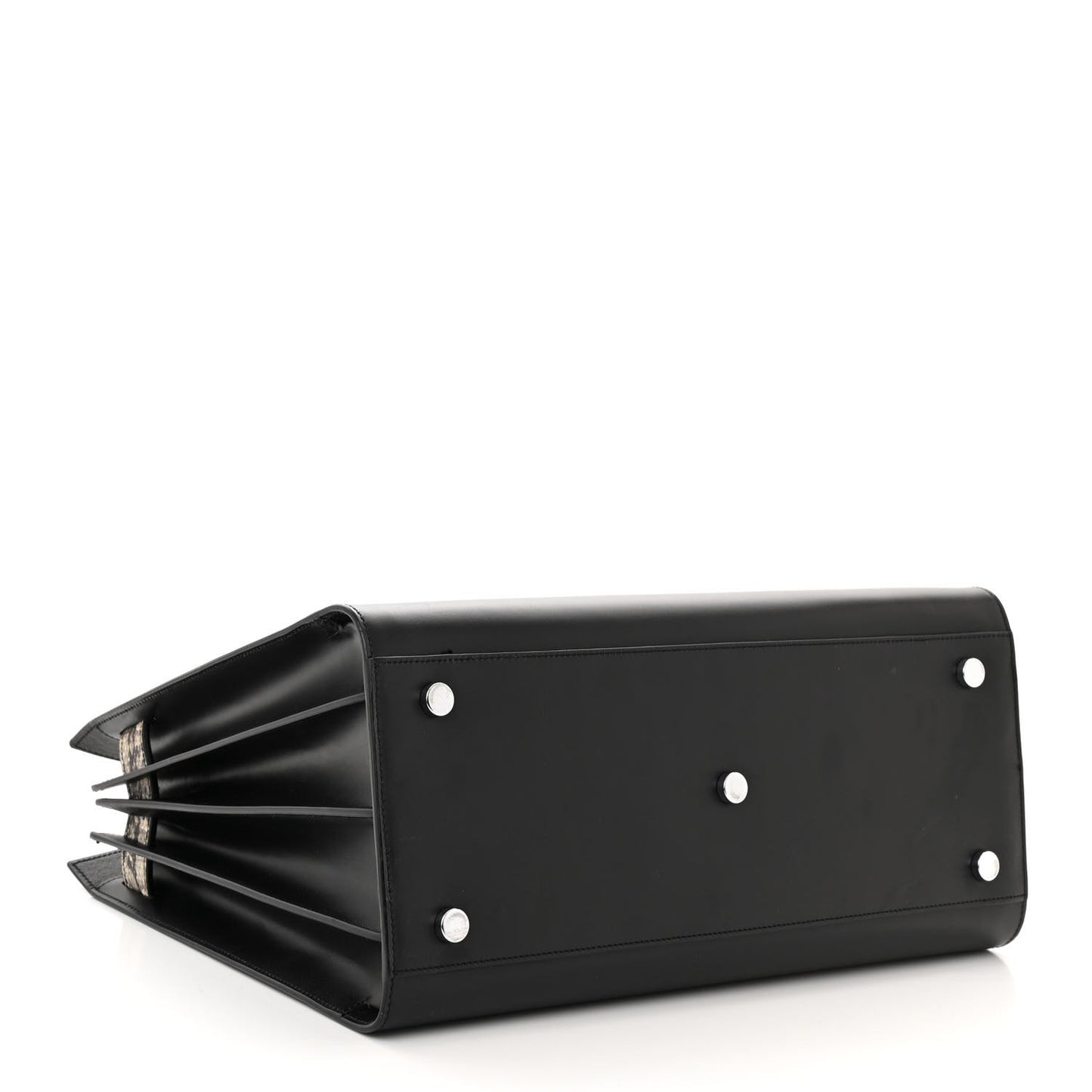 Calfskin Snake Skin Small Sac De Jour Black