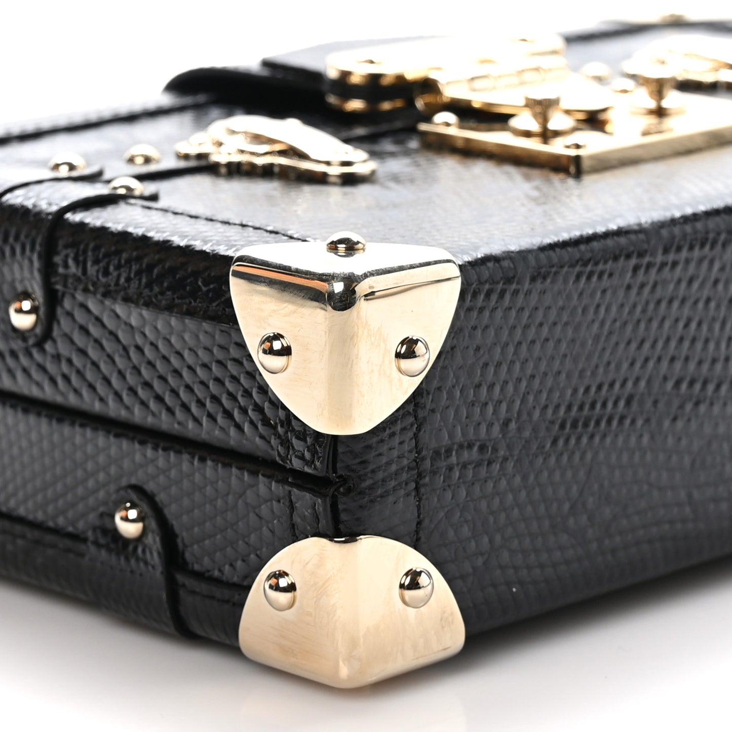 Lizard Petite Malle Black