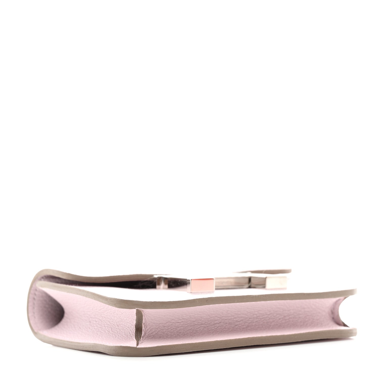 Hermes Evercolor Bi-Color Constance Slim Wallet Mauve Pale Rouge Sellier 5 of 11