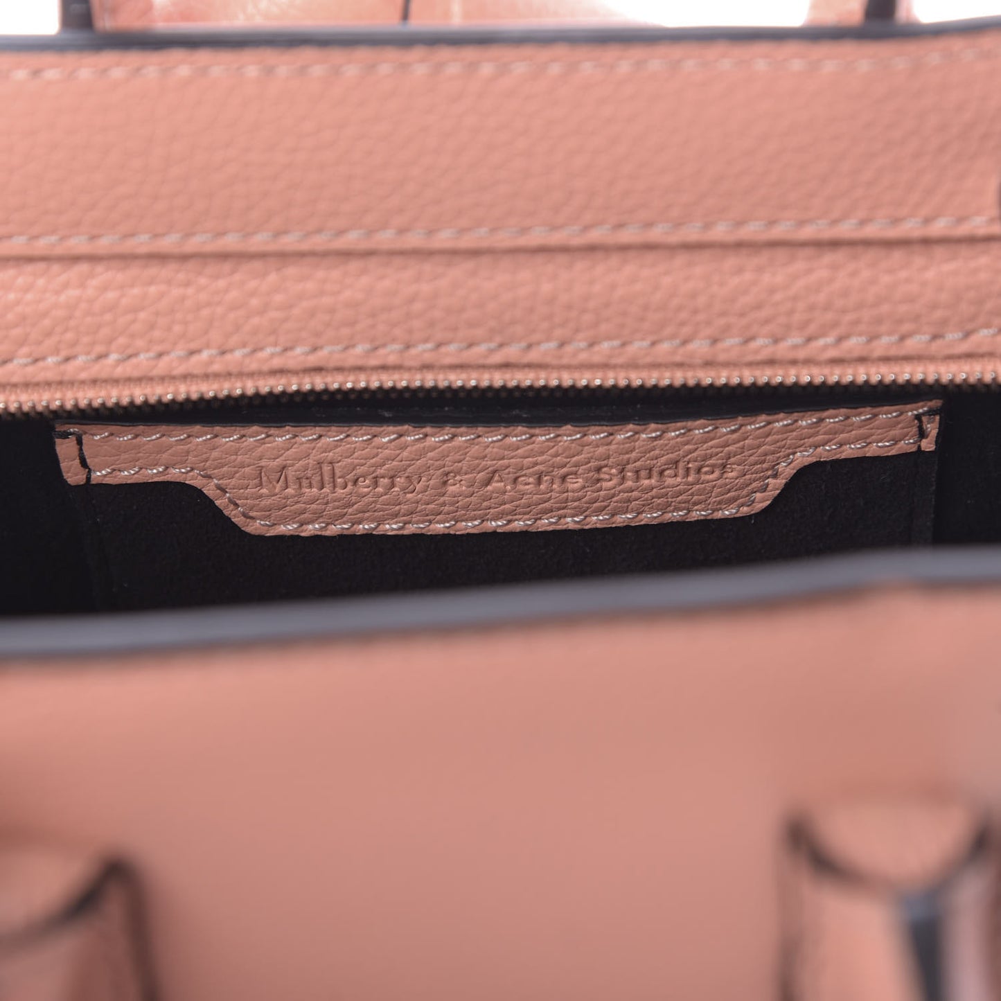 x ACNE STUDIOS Grained Calfskin Musubi Bayswater Satchel Pink