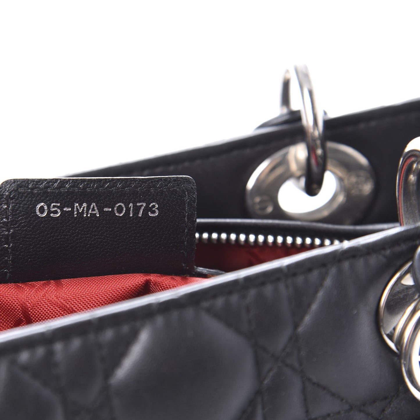 Lambskin Cannage Medium Lady Dior Black