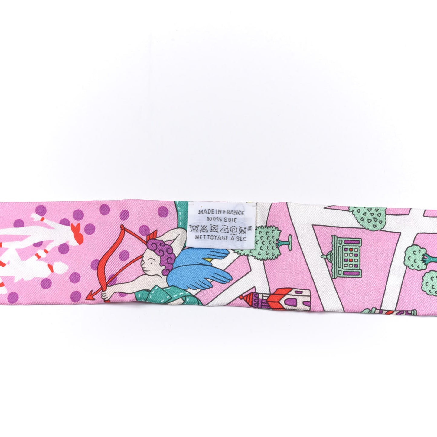 Silk Les Nouveaux Amoureux de Paris Twilly Rose Buvard White Vert