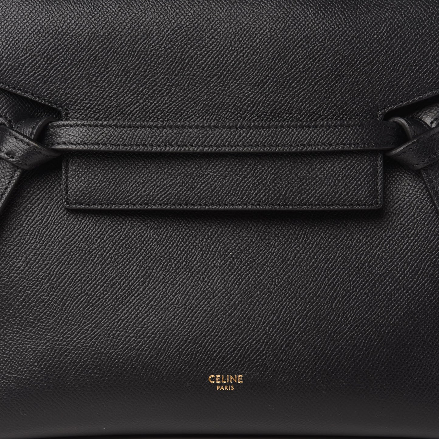 Grained Calfskin Micro Belt Bag Black