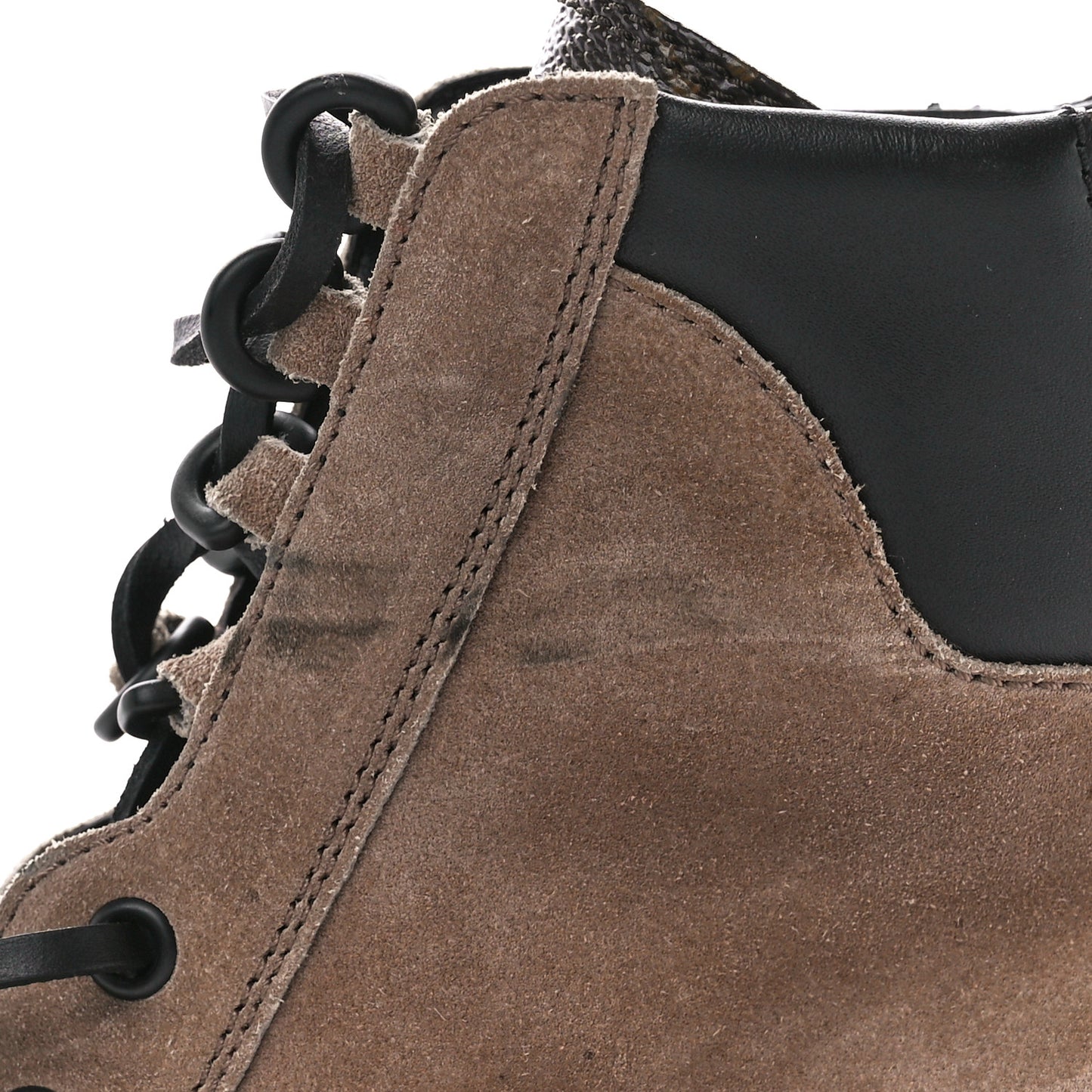 Suede Calfskin Monogram Laureate Platform Desert Boots 41 Taupe