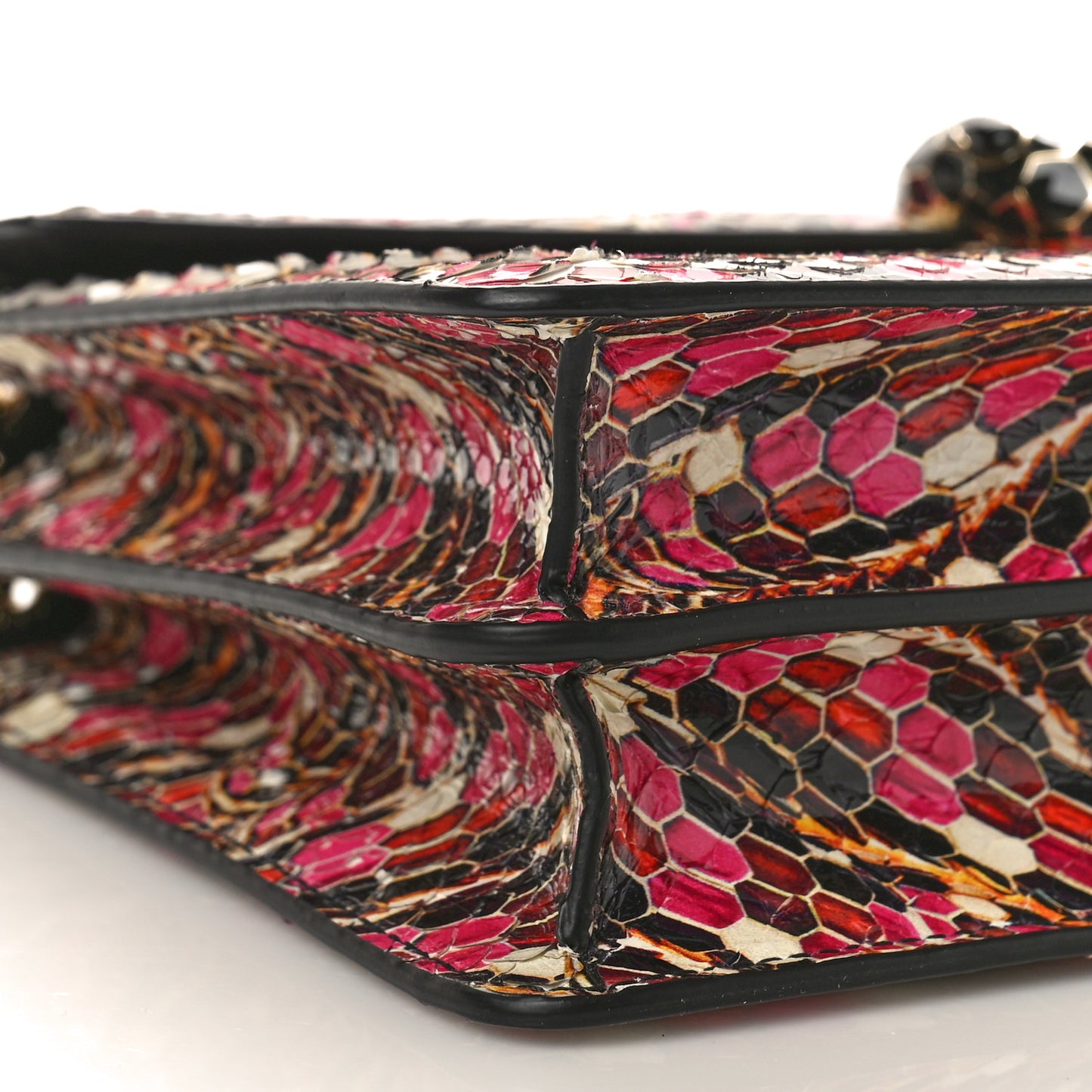 Elaphe Serpenti Forever Crossbody Bag Black Multicolor