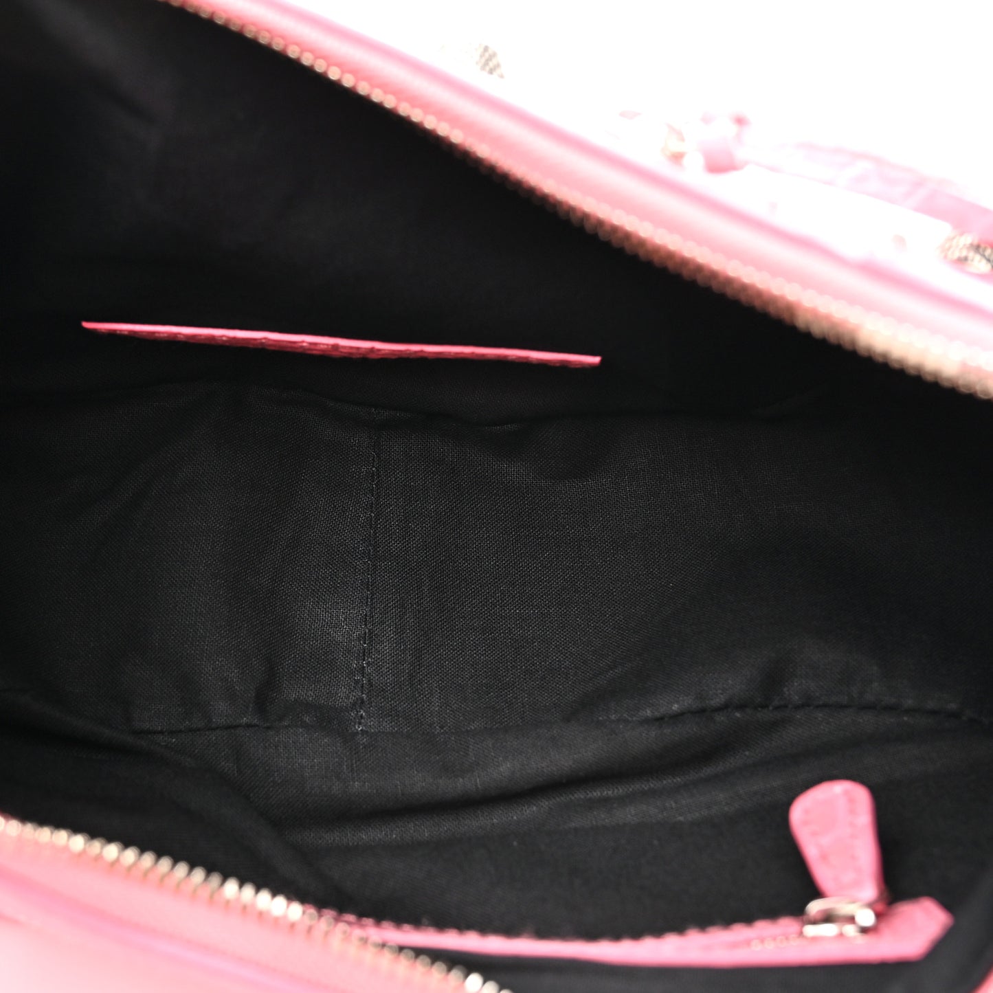 Extra Supple Calfskin Crocodile Embossed Small Le Cagole Shoulder Bag Sweet Pink