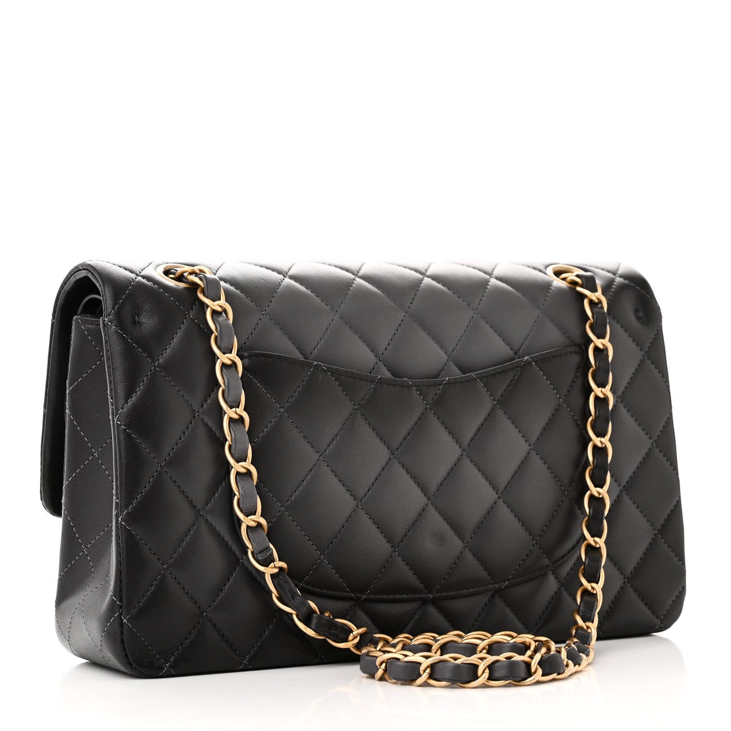 Gradient Lambskin Medium Double Flap Grey